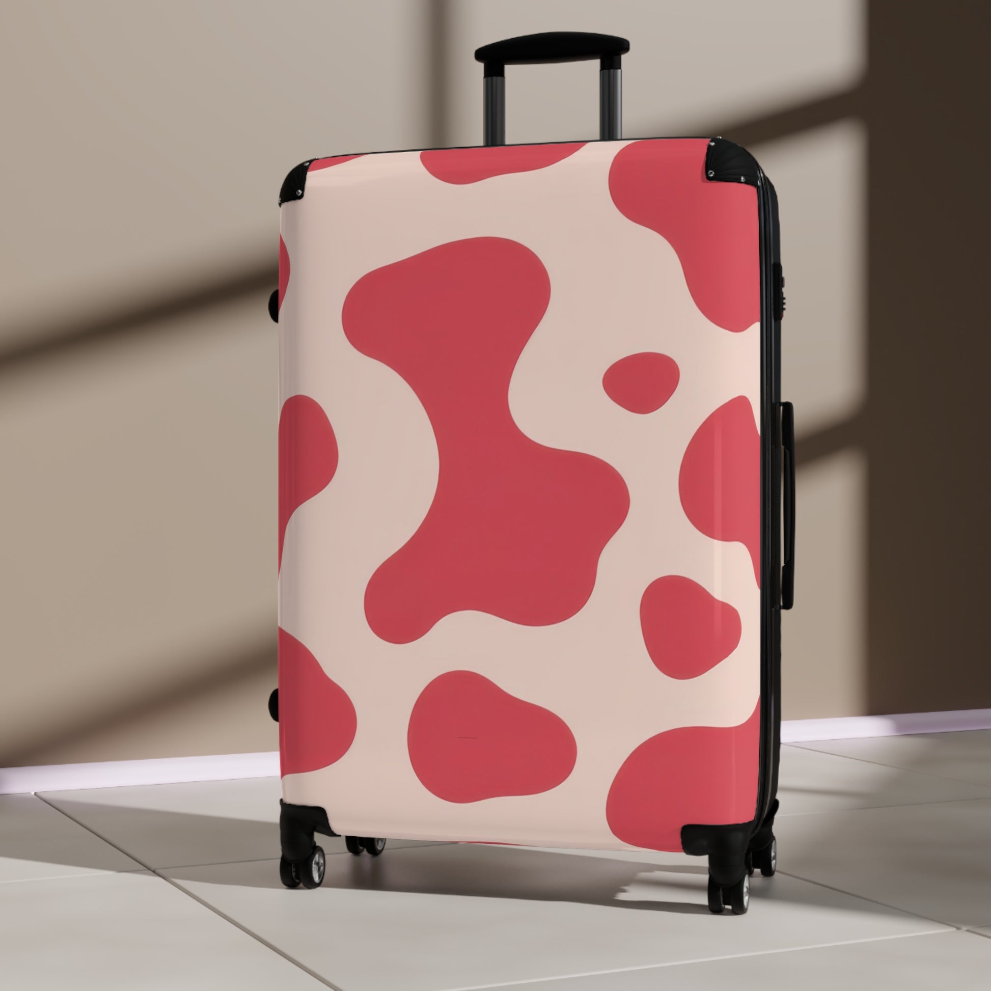 Red Jungle Cow Suitcase, Artsulli - Art is Long, Life is Short, Bags, , , , , , , 