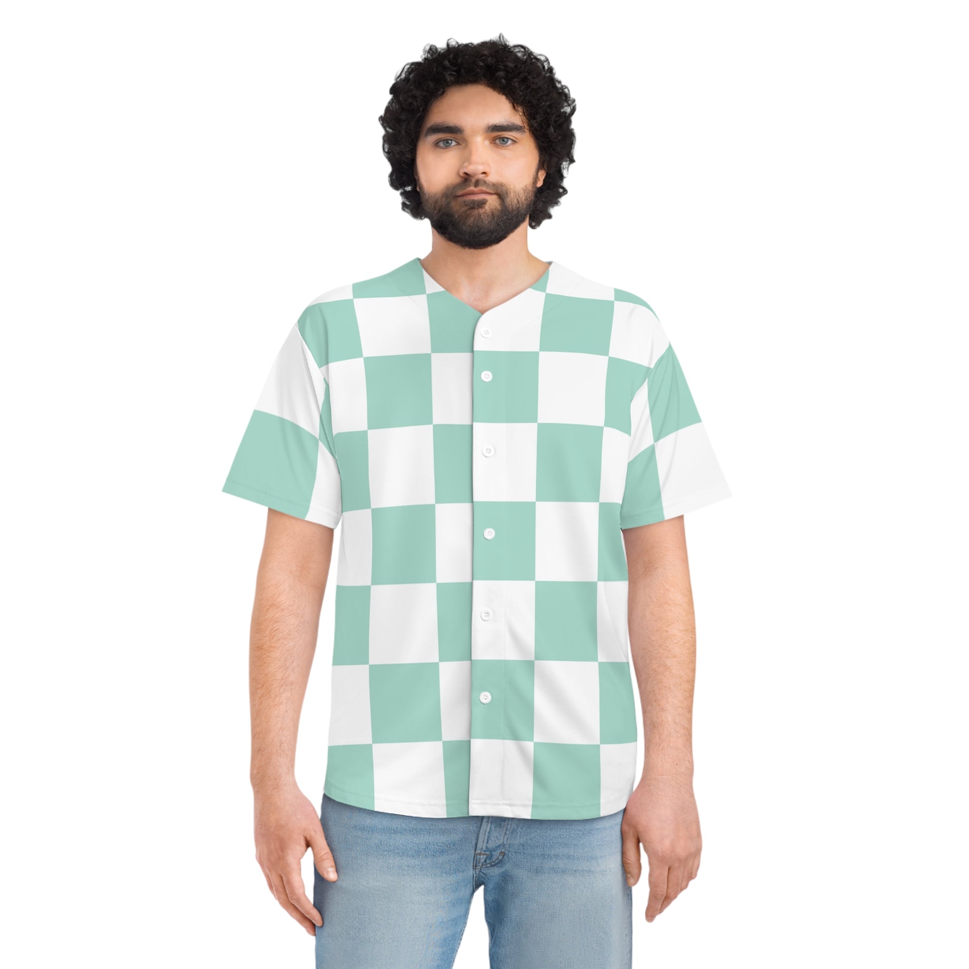 Chessboard Men's Baseball Jersey (AOP), Artsulli - Art is Long, Life is Short, All Over Prints, , , , , , , 