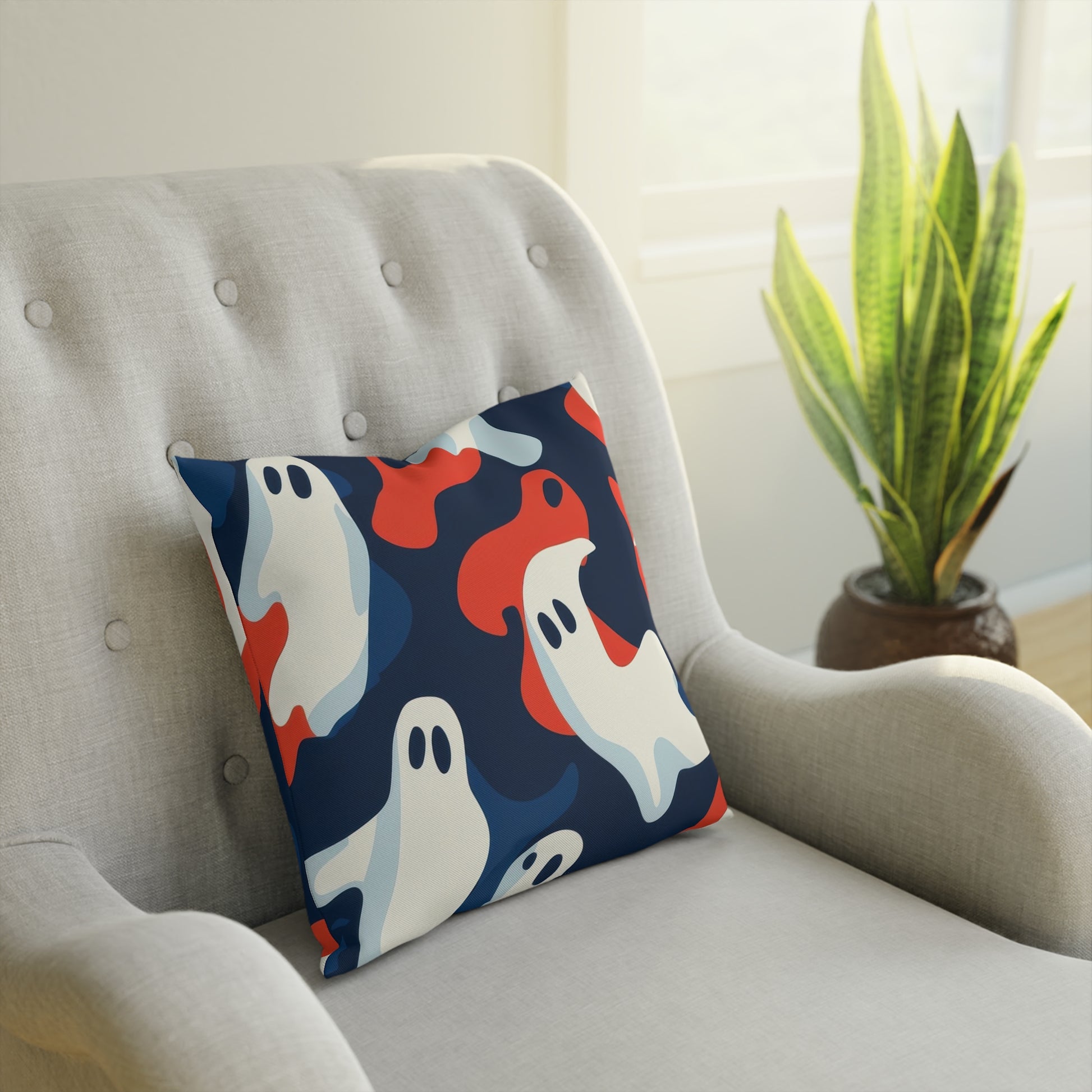 Camo Ghosts Cushion, Artsulli - Art is Long, Life is Short, Home Decor, , , , , , , 