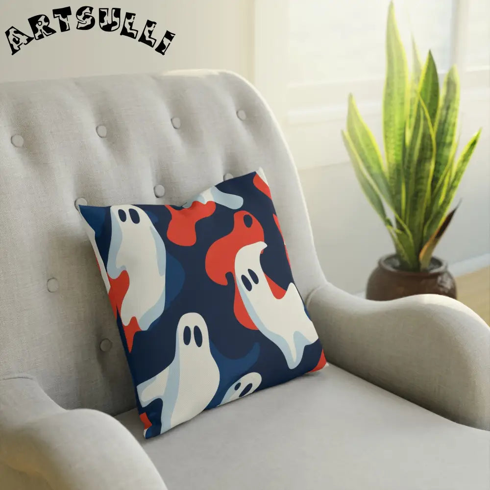 JAKKOUTTHEBXX Camo Ghosts Cushion JAKKOUTTHEBXX Artsulli - Art