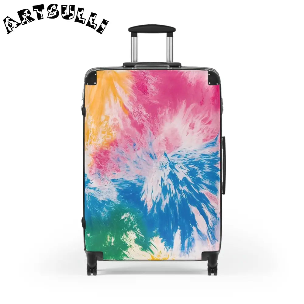 JAKKOUTTHEBXX Tie Dye Canvas Surface Spinner Suitcase 2025