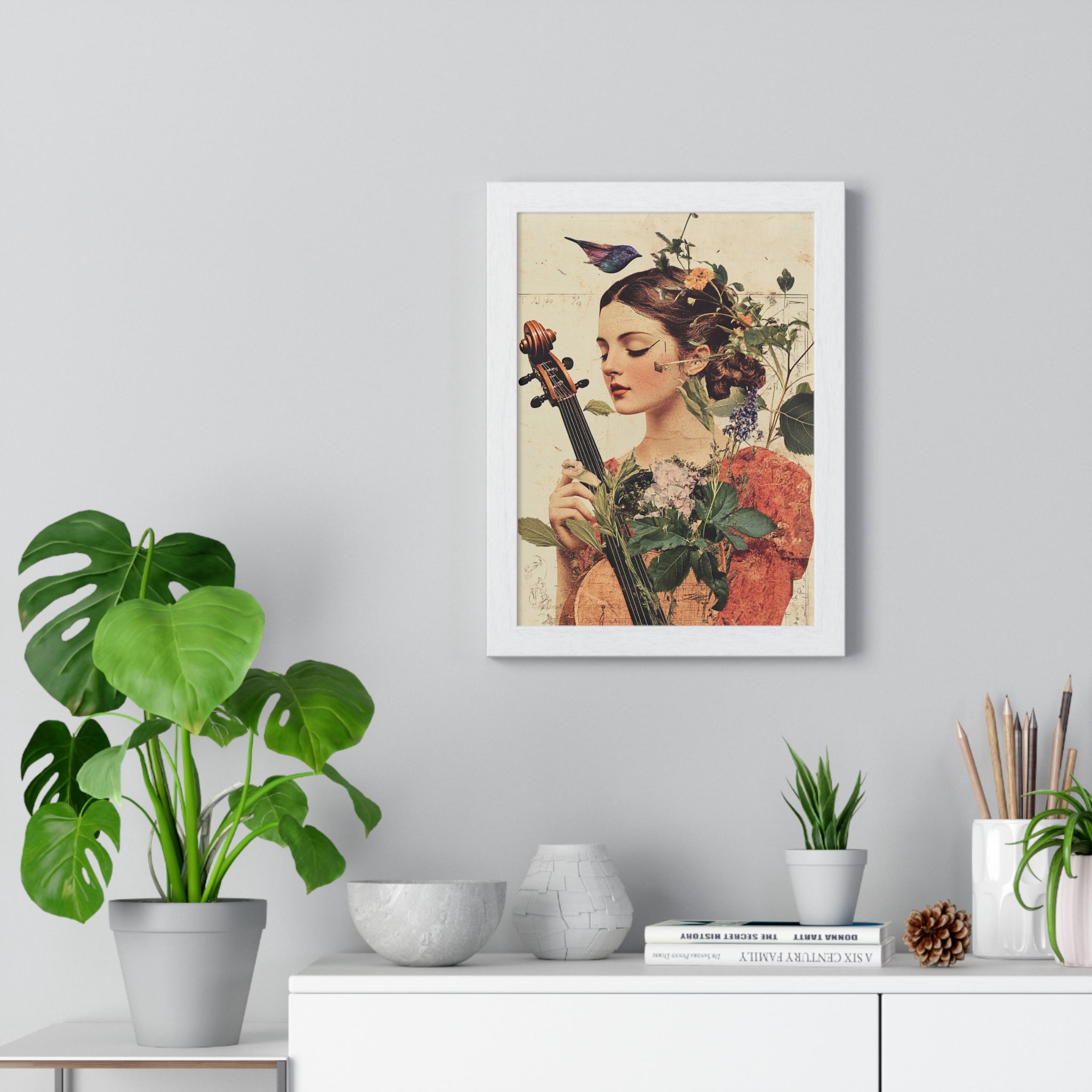 Woman With A Violin V Vertical Framed Poster, Artsulli - Art is Long, Life is Short, Poster, , , , , , , 