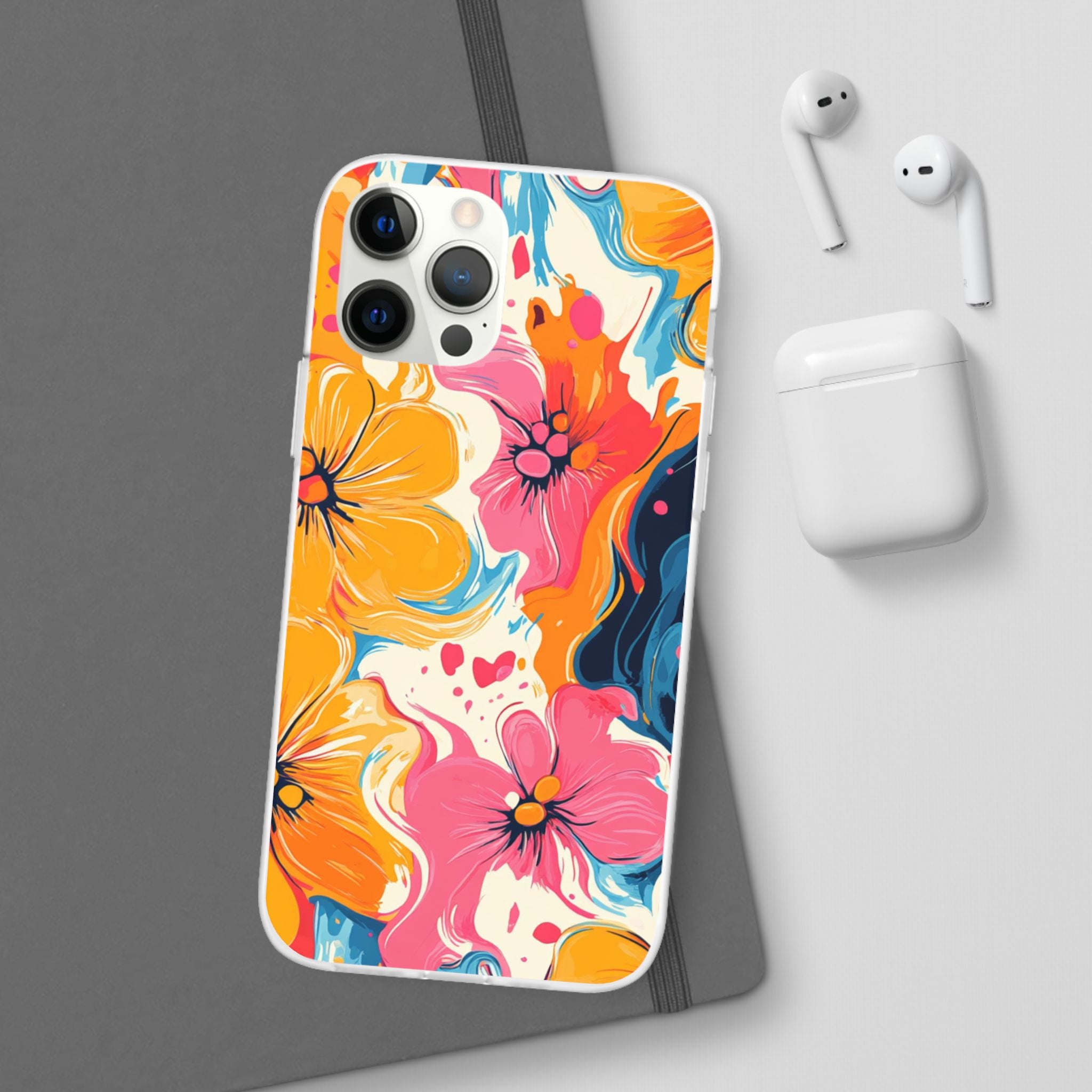 Vibrant Abstract Floral Flexi Case, Artsulli - Art is Long, Life is Short, Phone Case, , , , , , , 