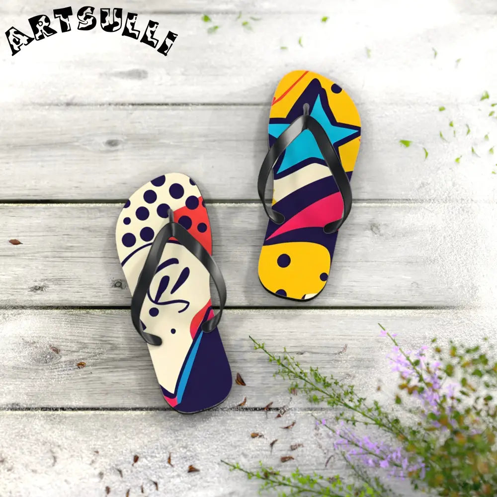 JAKKOUTTHEBXX Comic x Pop Art Flip Flops JAKKOUTTHEBXX Artsulli