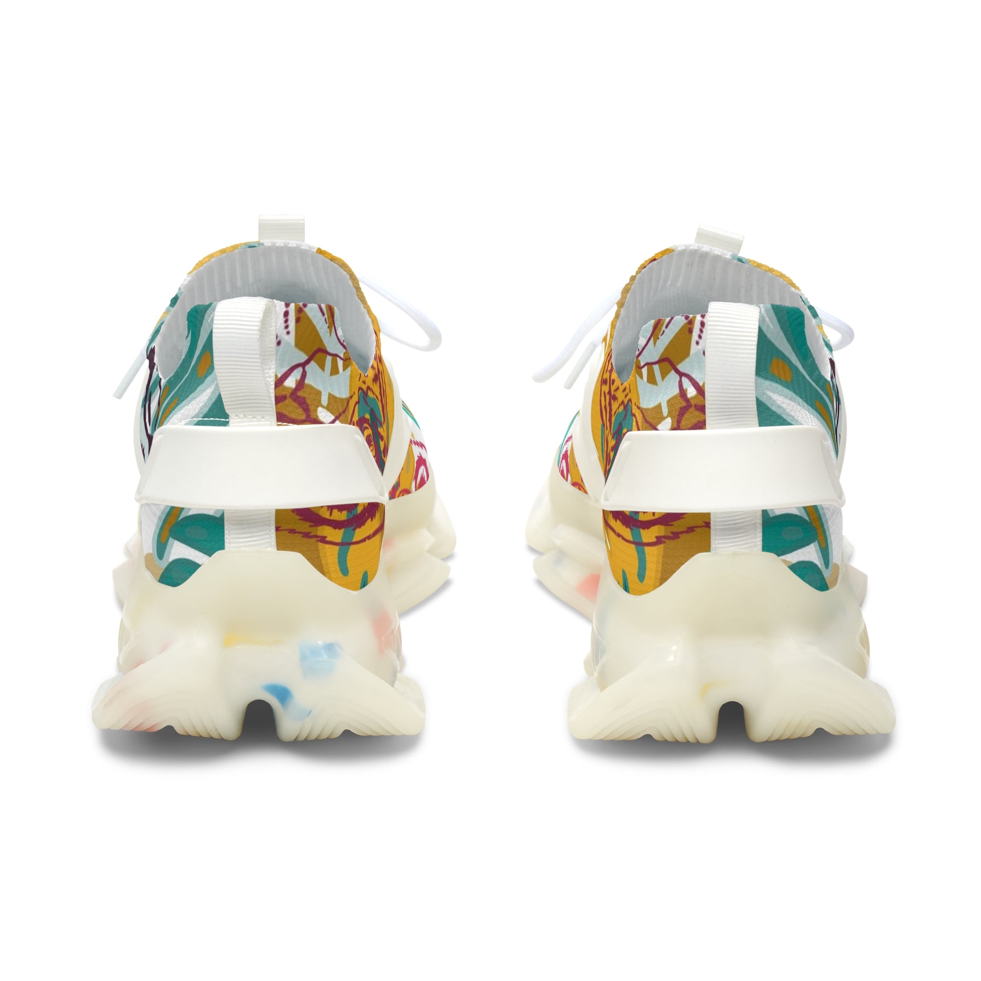 Tropical Jungle Tigers Brown and Green Women's Mesh Sneakers, Artsulli - Art is Long, Life is Short, Shoes, , , , , , , 