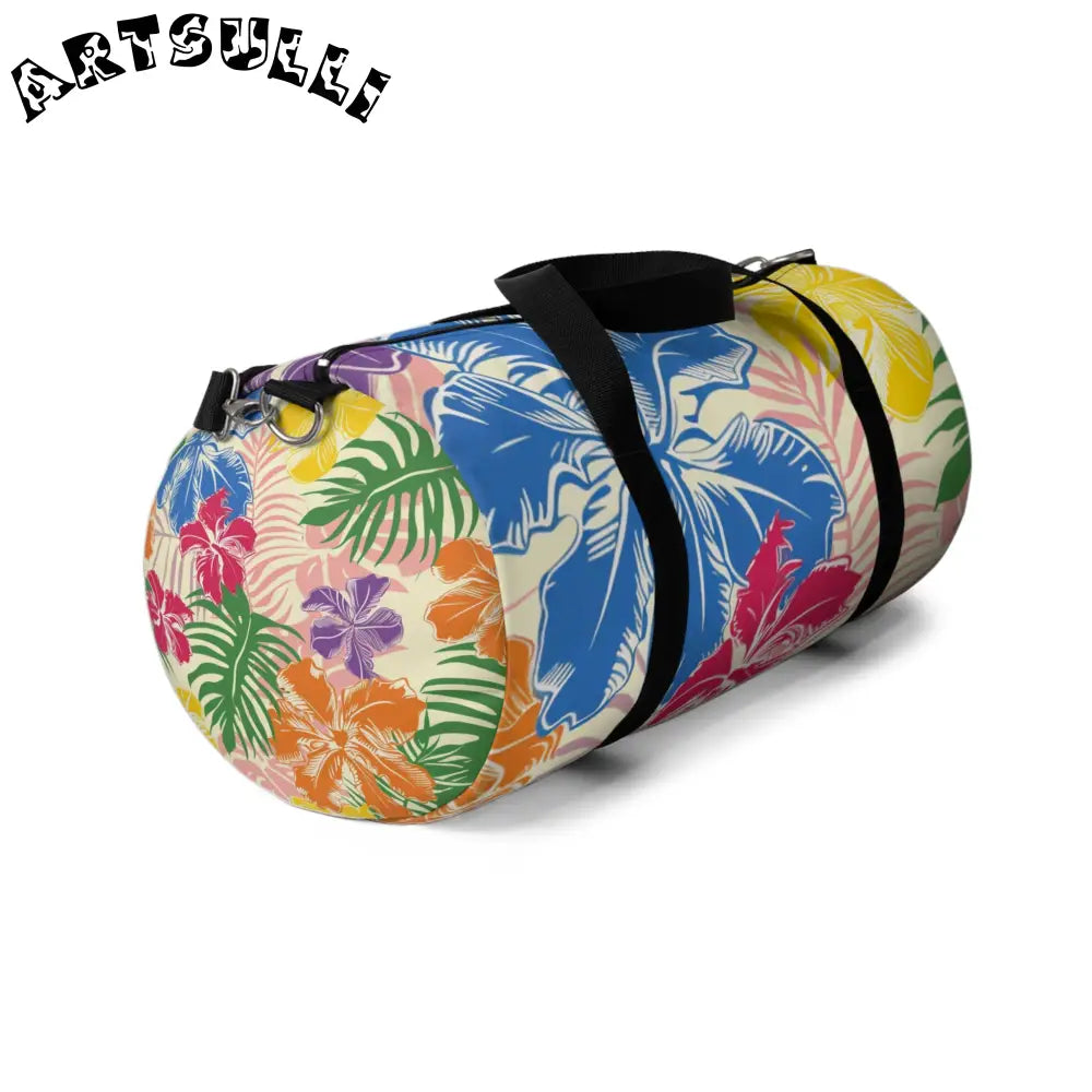 JAKKOUTTHEBXX Tropical Floral Print Duffel Bag 2025