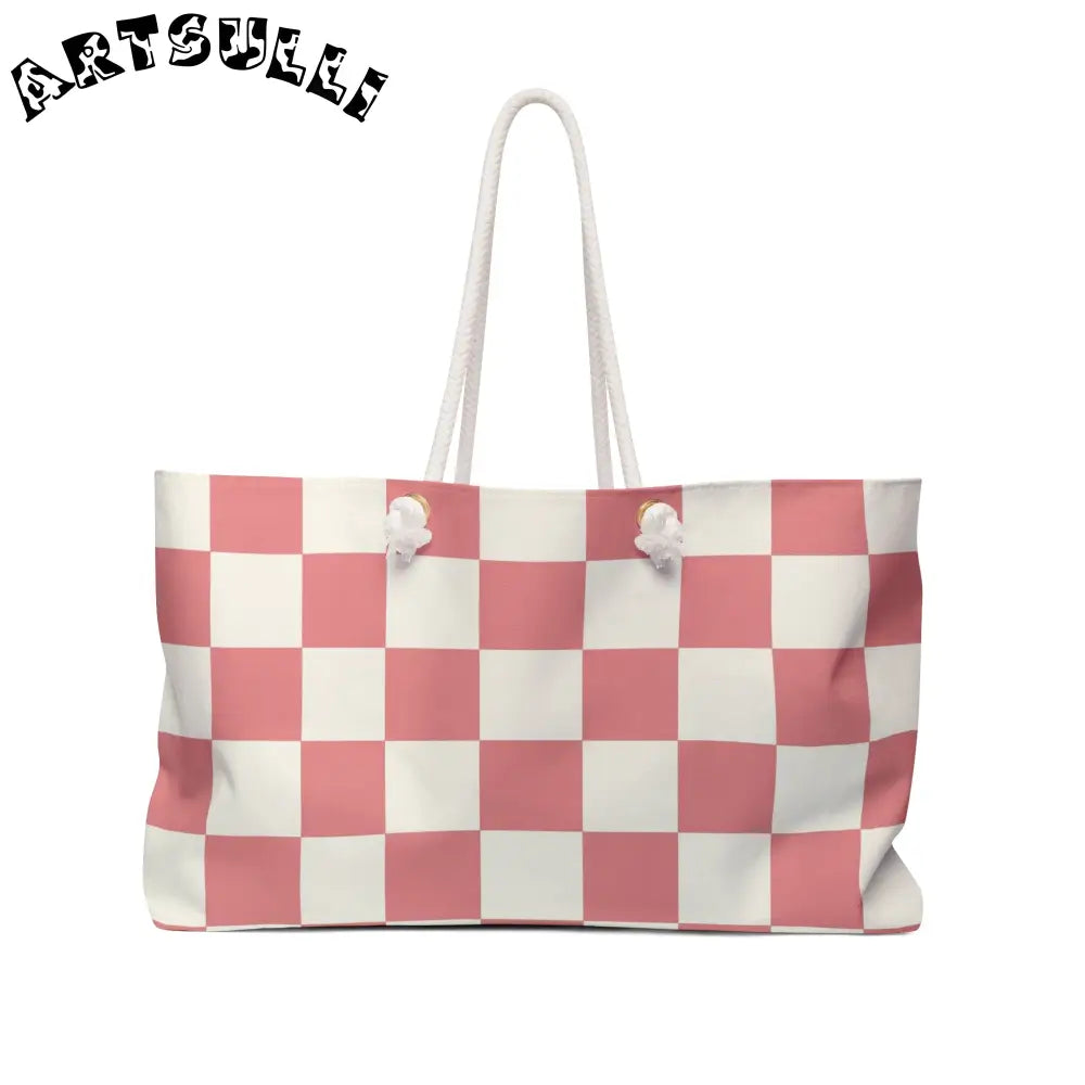 JAKKOUTTHEBXX Retro Checkered Grassland Sprites II Weekender Bag