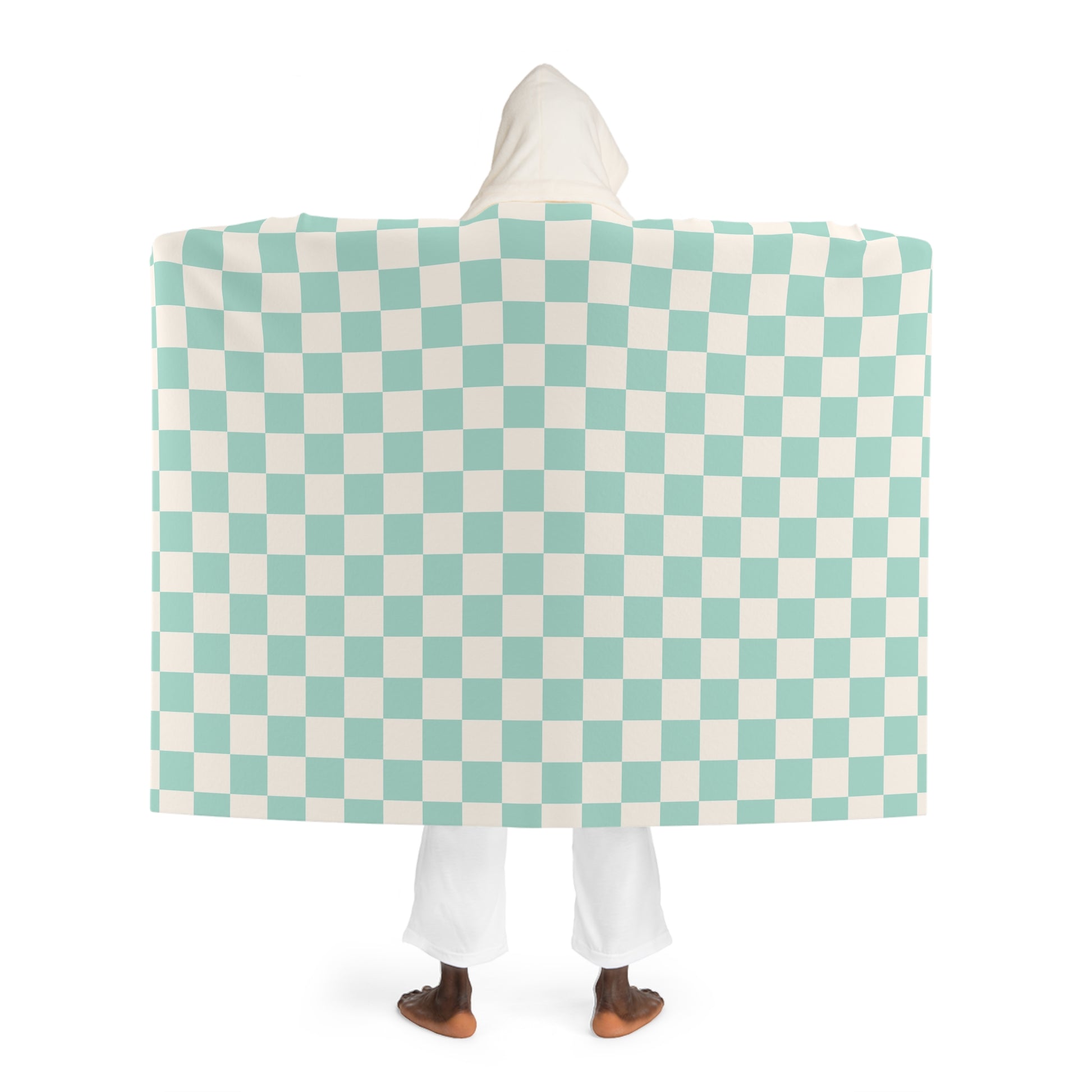 Chessboard III Hooded Sherpa Fleece Blanket, Artsulli - Art is Long, Life is Short, All Over Prints, , , , , , , 