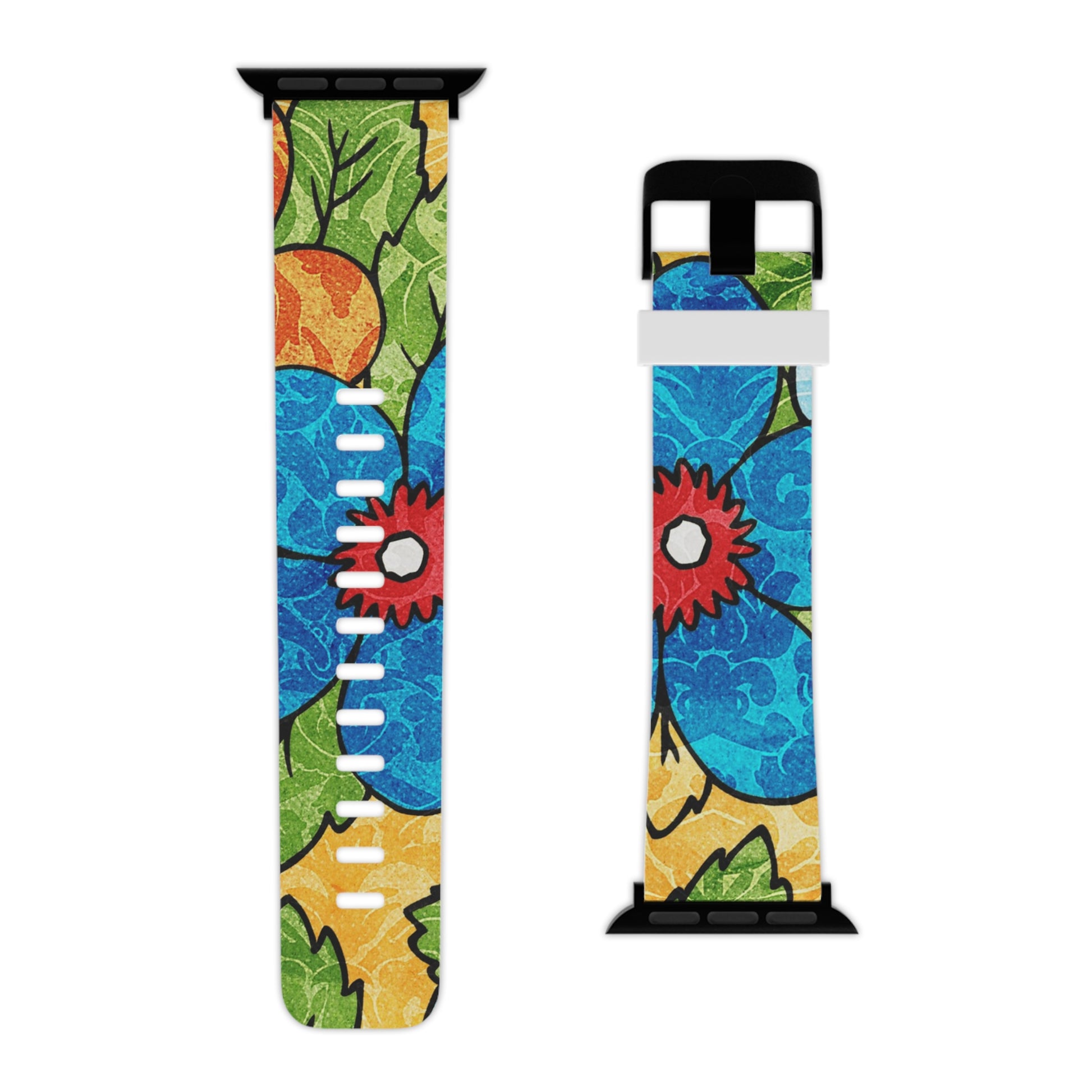 Groovy Yellow Floral Kl II Watch Band for Apple Watch, Artsulli - Art is Long, Life is Short, Accessories, , , , , , , 