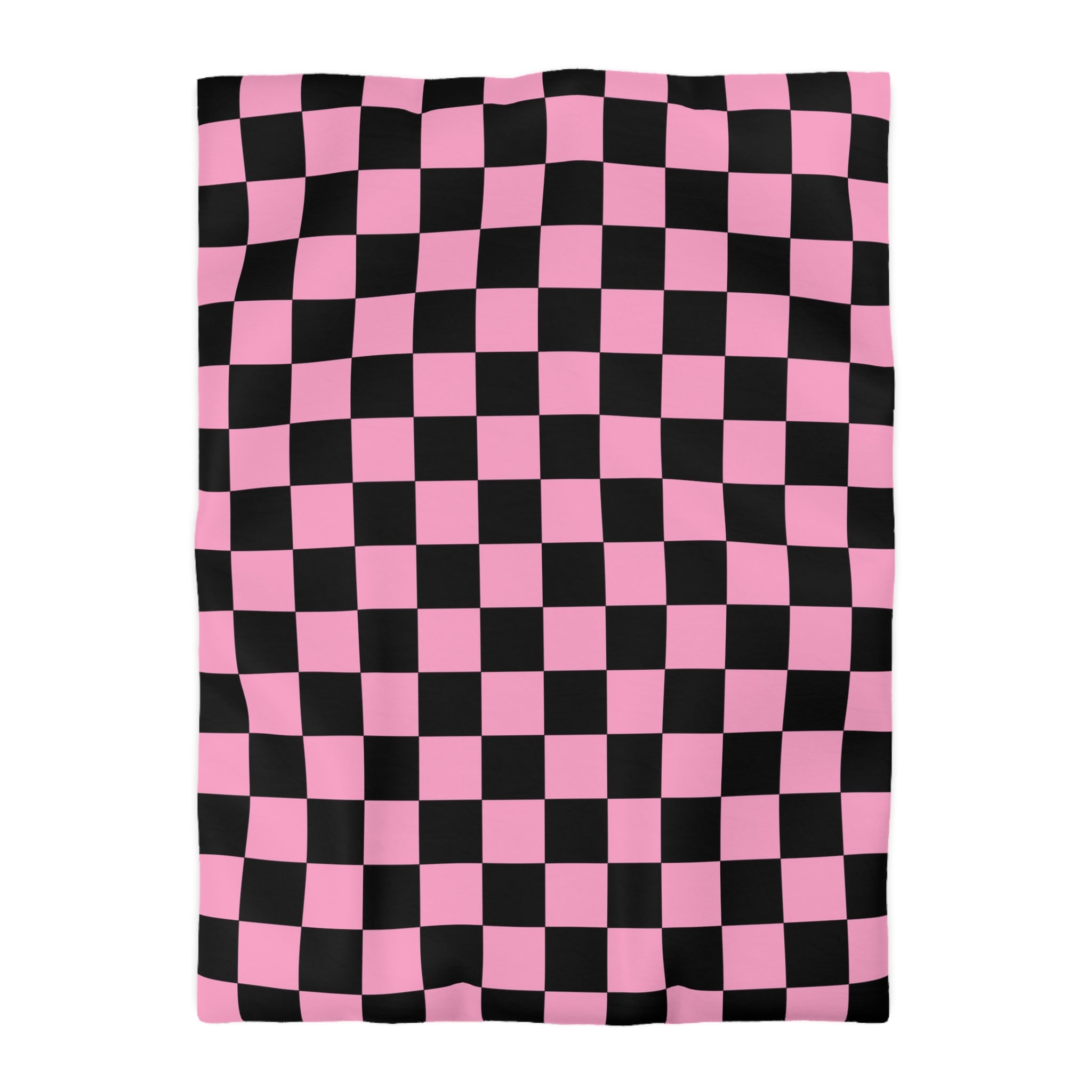 Checkerboard Black and Pink Microfiber Duvet Cover, Artsulli - Art is Long, Life is Short, Home Decor, Size, Twin XL, Color, Cream, , , 15556175717626628877
