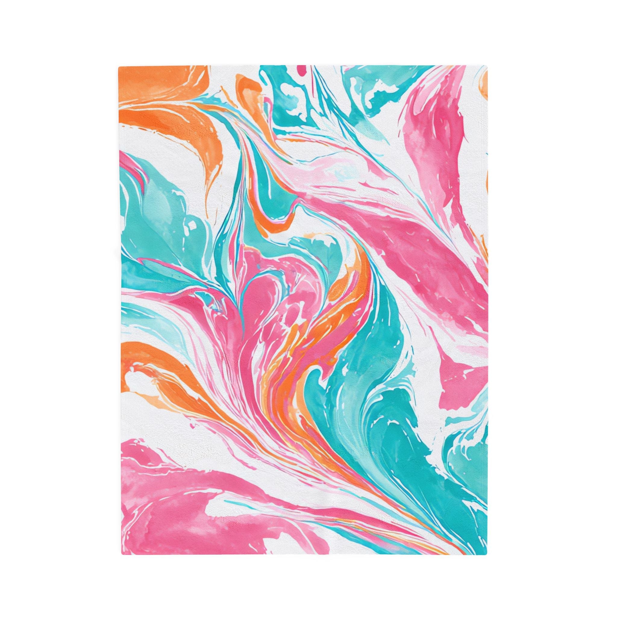 Liquid Pastel Spill Multi-Color Velveteen Plush Blanket, Artsulli - Art is Long, Life is Short, All Over Prints, Size, 30" × 40", , , , , 23016608388036308509