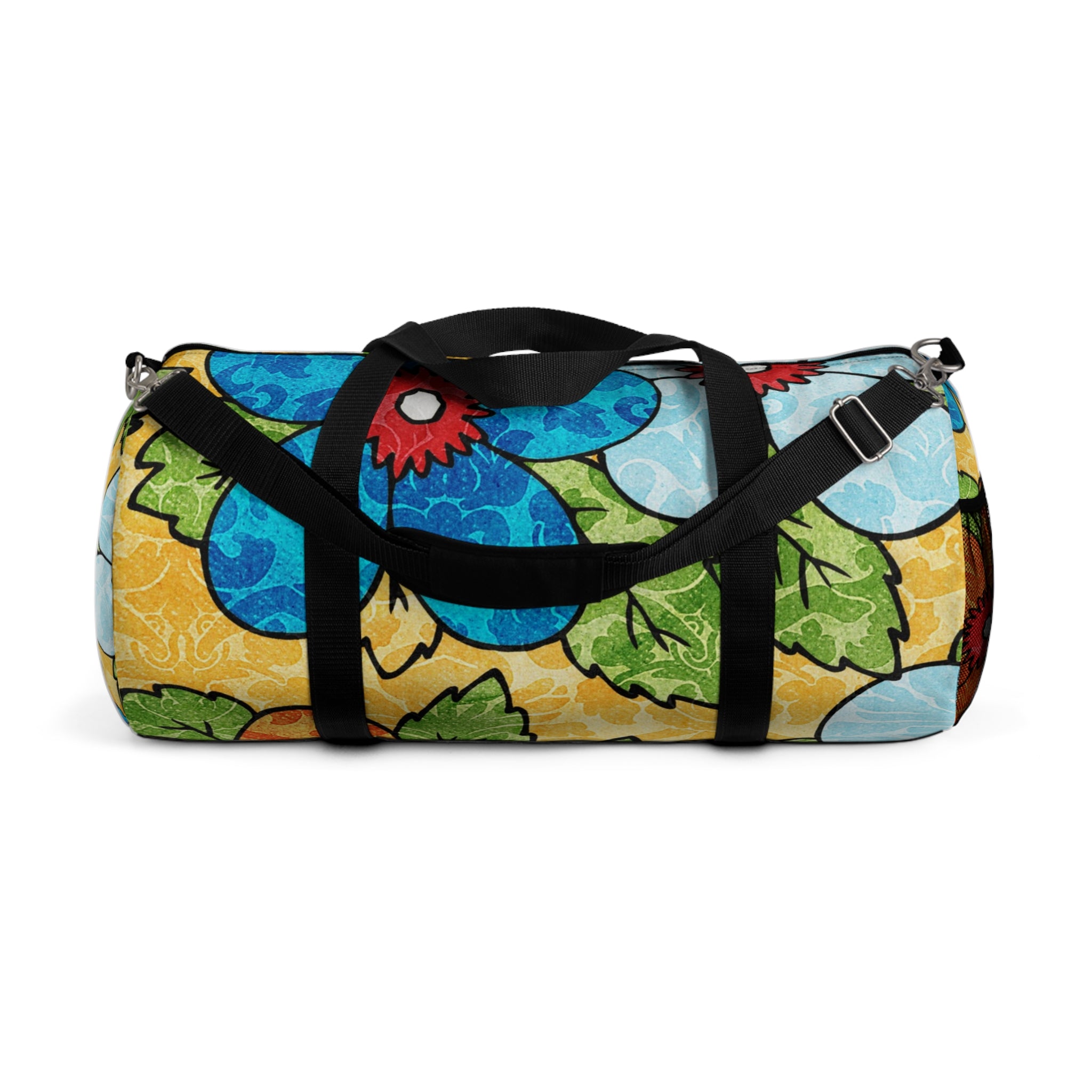 Groovy Yellow Floral Kl Duffel Bag, Artsulli - Art is Long, Life is Short, Bags, Size, Large, , , , , 60073265881697345465