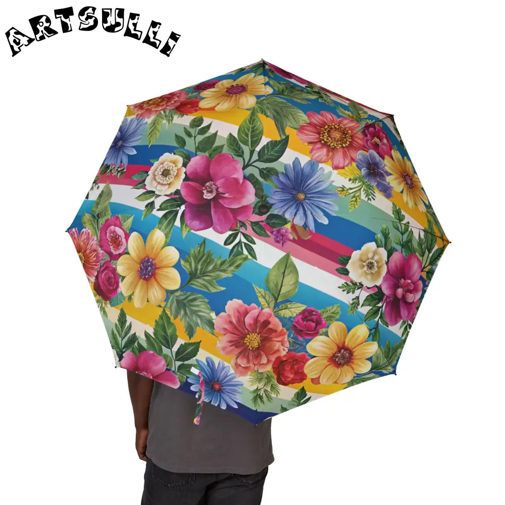 JAKKOUTTHEBXX Colorful Floral and Striped Umbrella 2025