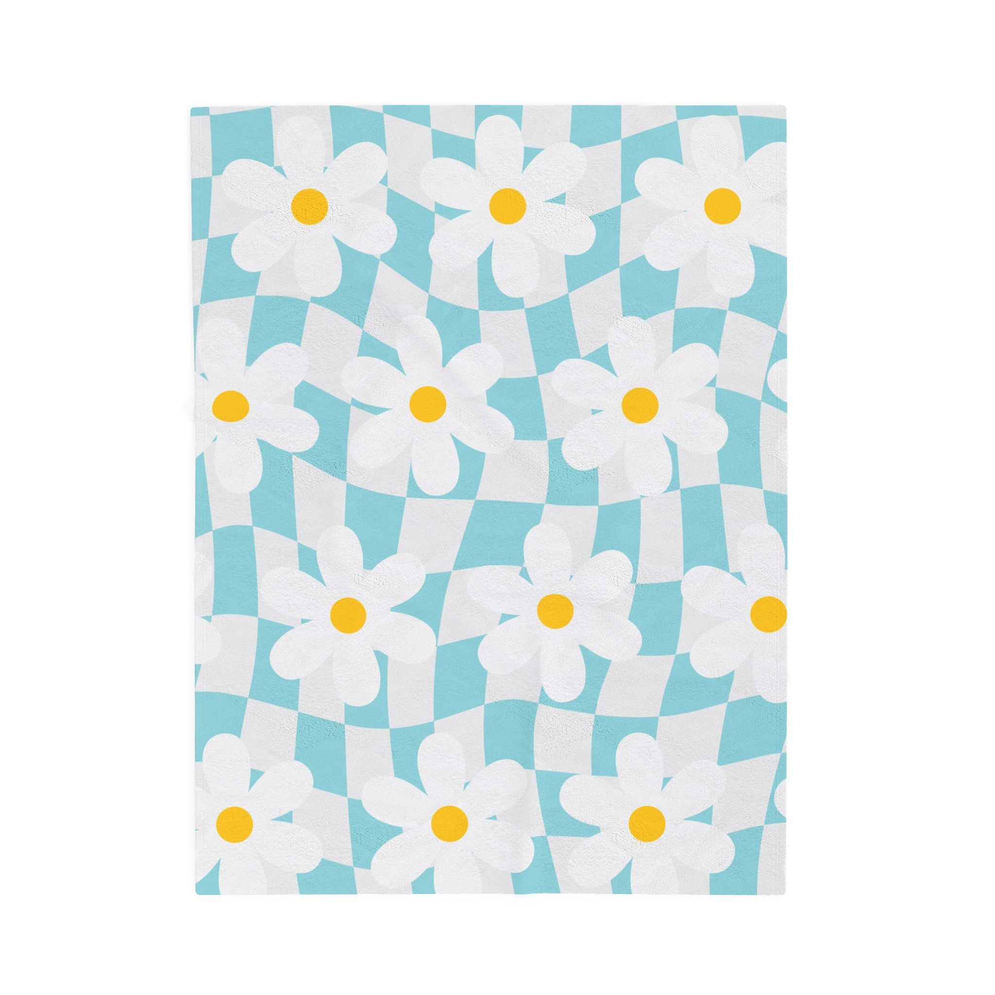 Trippy Check Garden Velveteen Plush Blanket, Artsulli - Art is Long, Life is Short, All Over Prints, Size, 30" × 40", , , , , 68462258700769374084