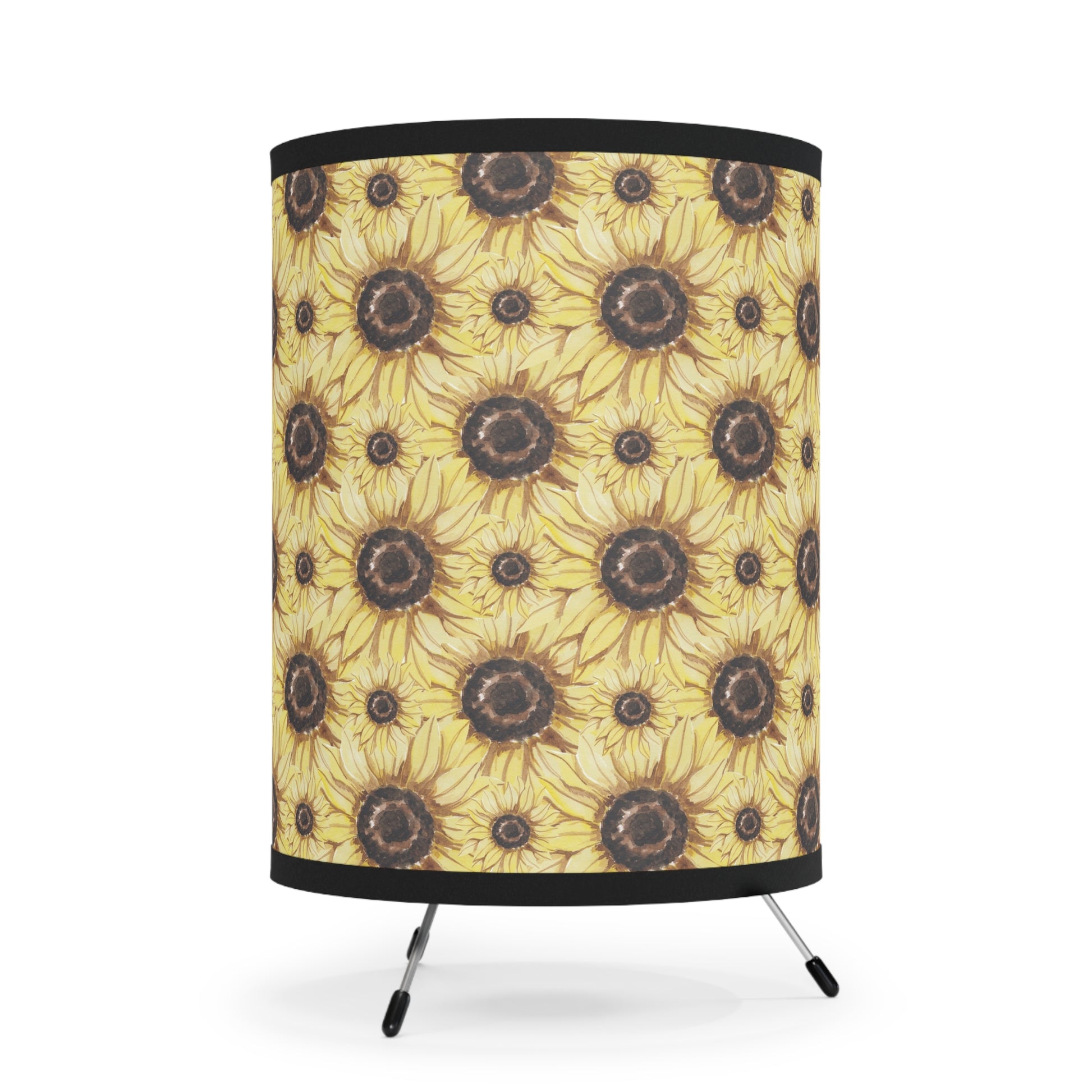 Retro Anime Sunflower Tripod Lamp with High-Res Printed Shade, US\CA plug, Artsulli - Art is Long, Life is Short, Home Decor, , , , , , , 