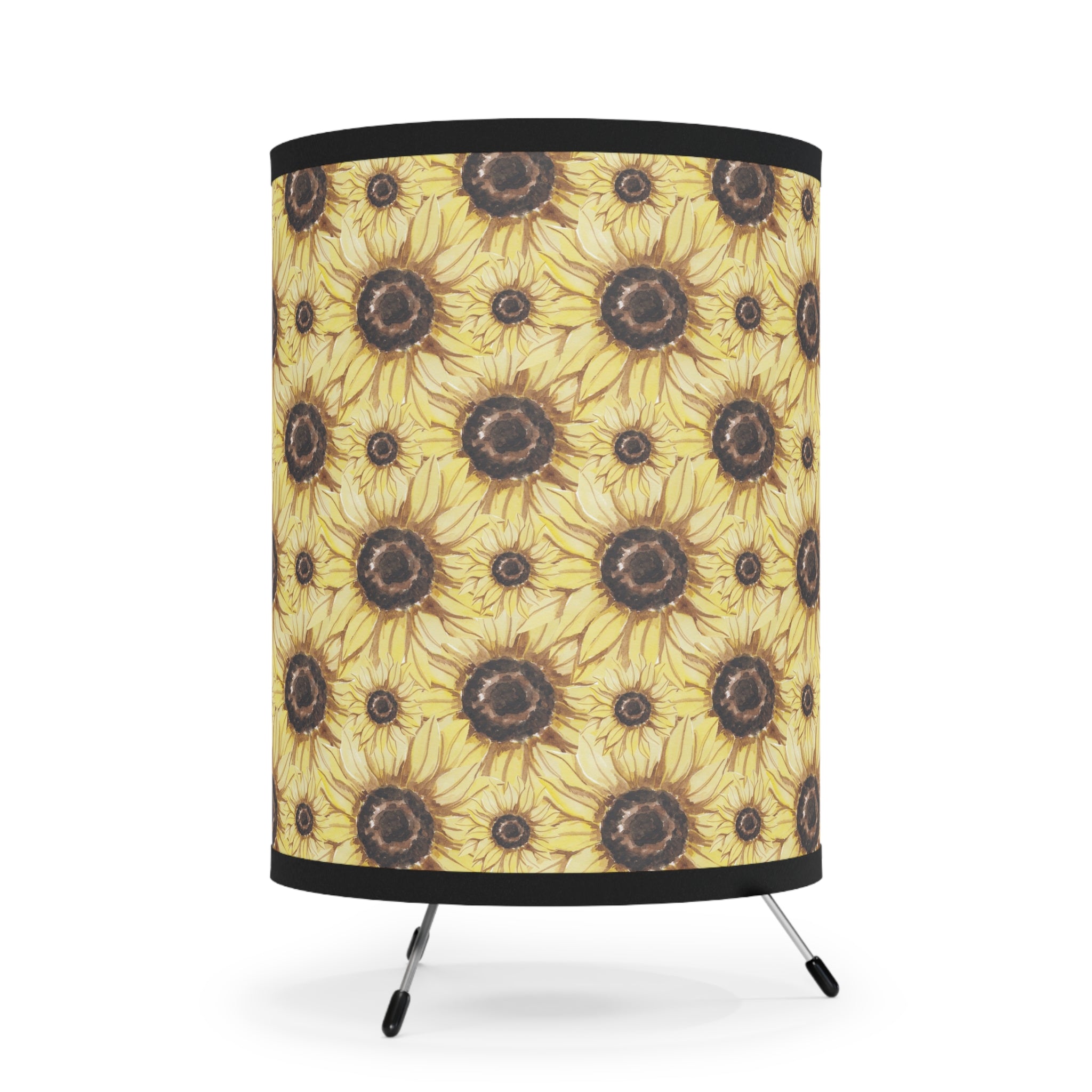 Retro Anime Sunflower Tripod Lamp with High-Res Printed Shade, US\CA plug, Artsulli - Art is Long, Life is Short, Home Decor, , , , , , , 