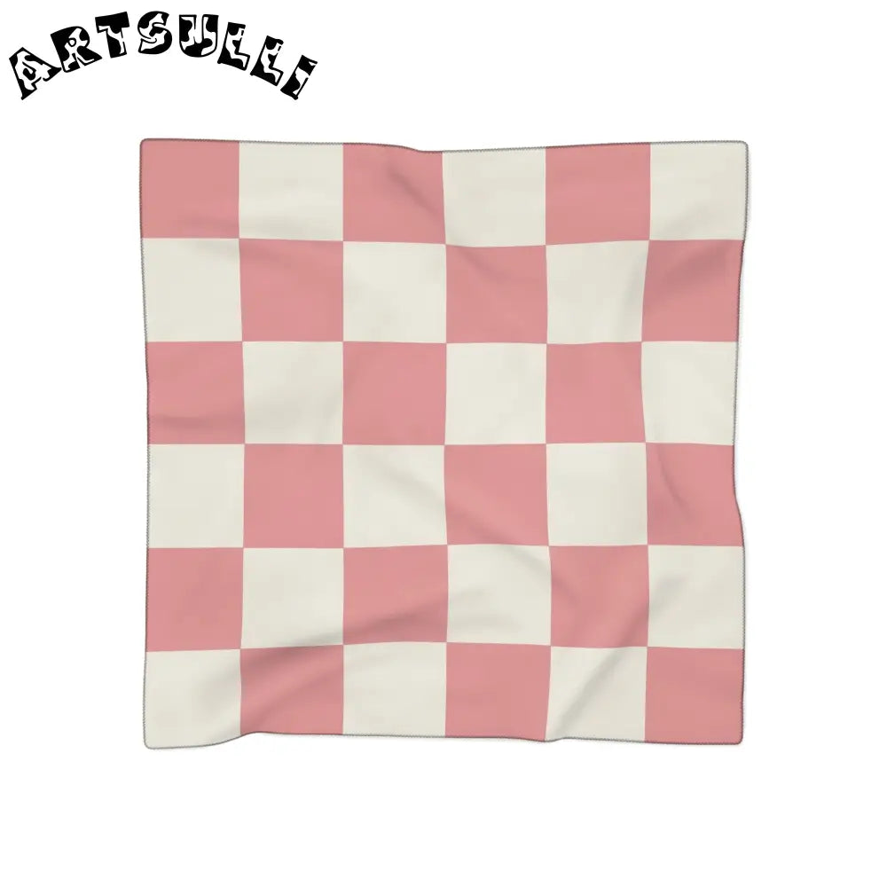 JAKKOUTTHEBXX Retro Checkered Grassland Sprites Poly Scarf
