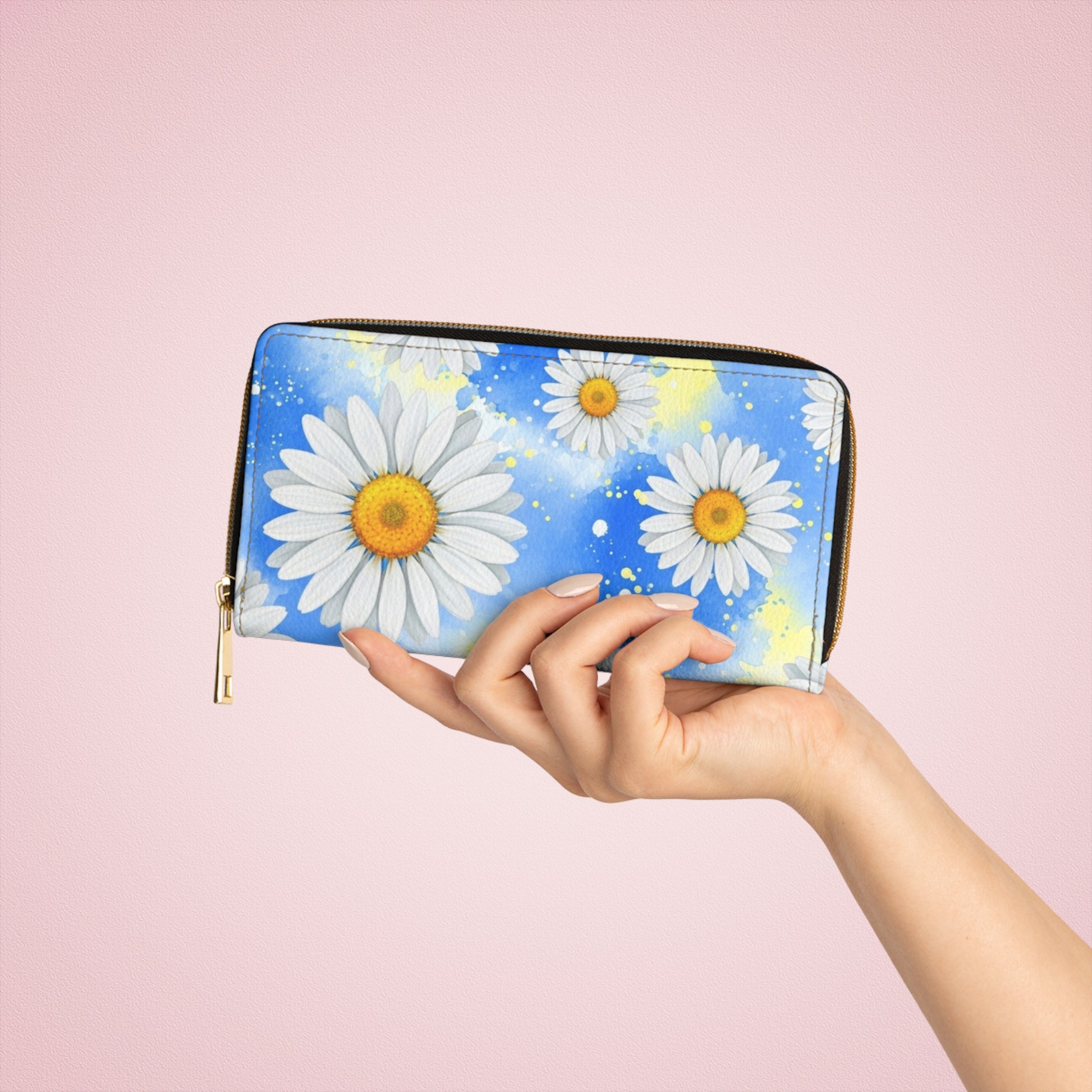 Daisies Zipper Wallet, Artsulli - Art is Long, Life is Short, Accessories, , , , , , , 