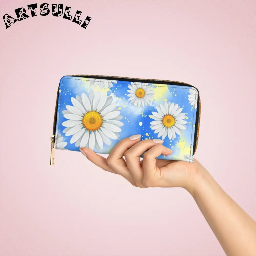 JAKKOUTTHEBXX Daisies Zipper Wallet JAKKOUTTHEBXX Artsulli - Art