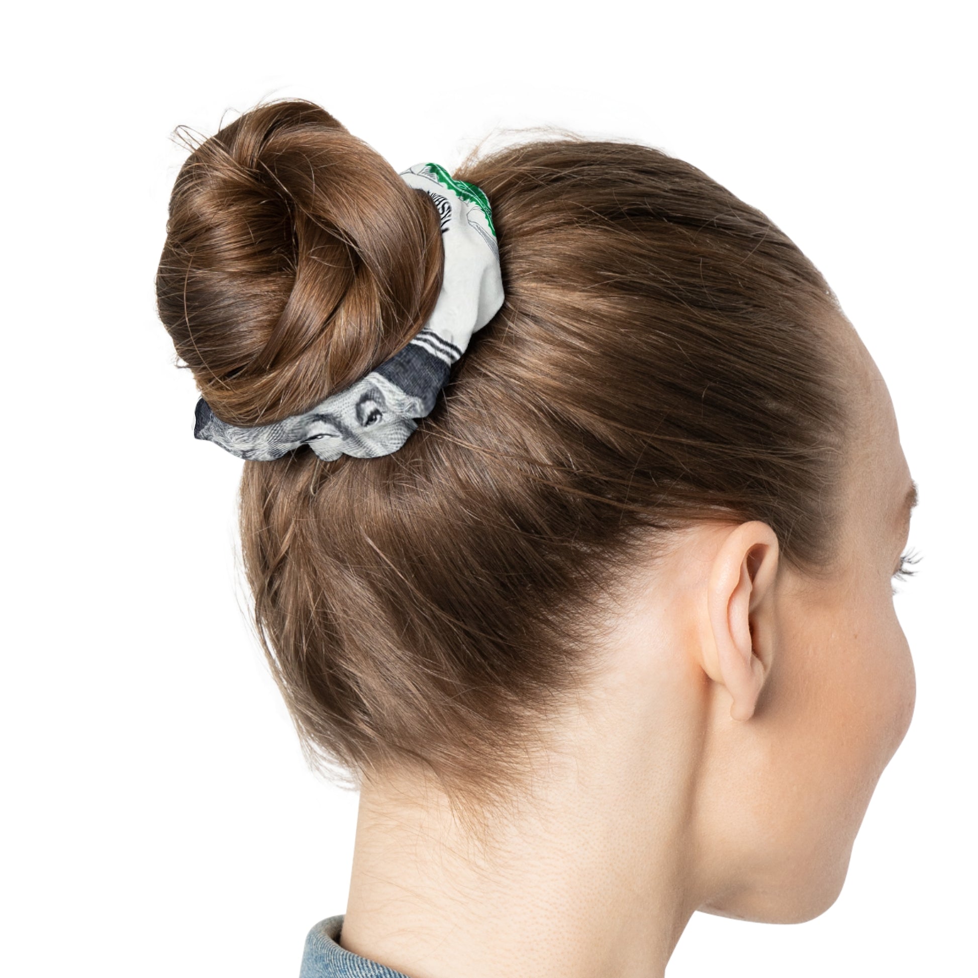 Money Collage Scrunchie, Artsulli - Art is Long, Life is Short, Accessories, , , , , , , 