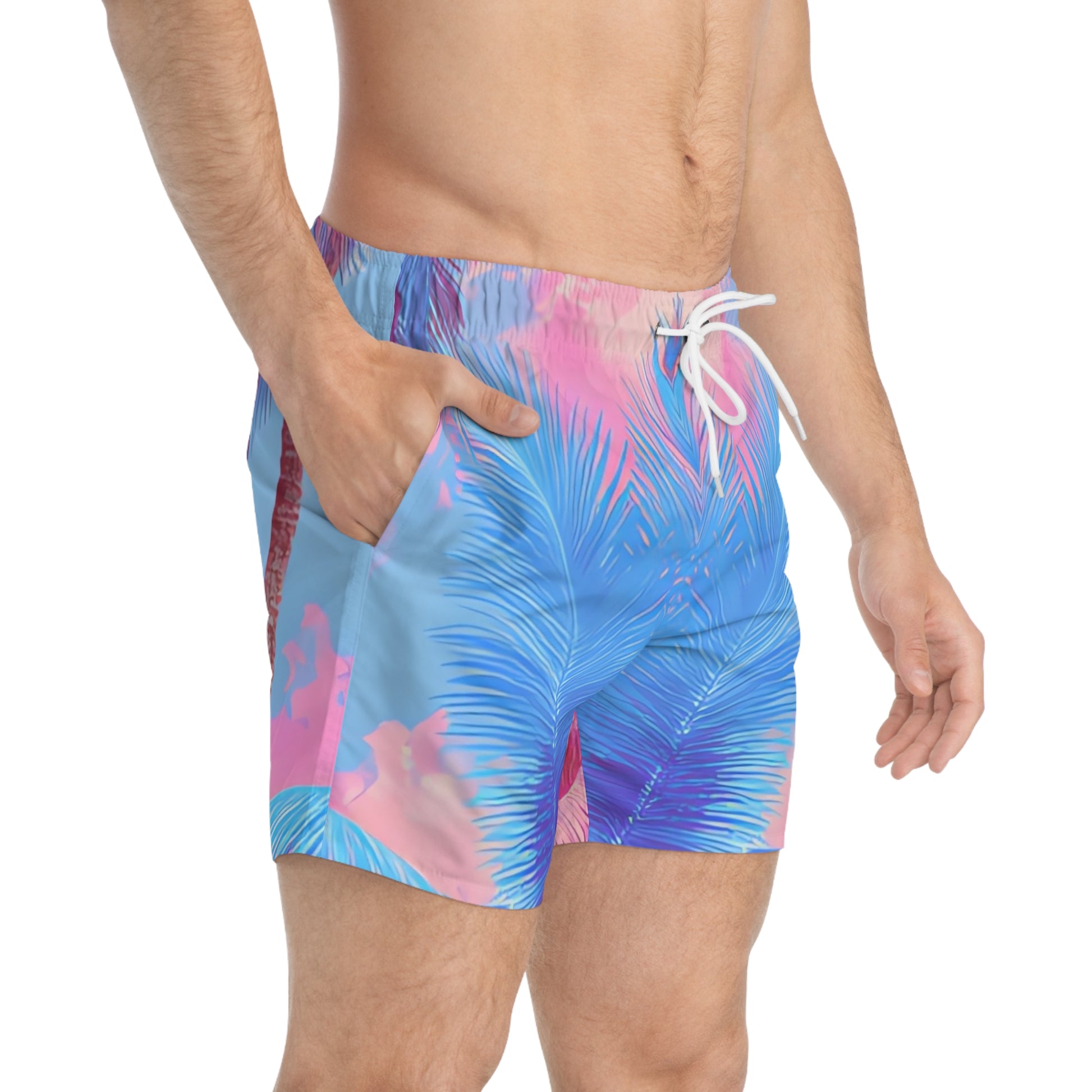 Ethereal Pastel Palms Swim Trunks (AOP), Artsulli - Art is Long, Life is Short, All Over Prints, , , , , , , 