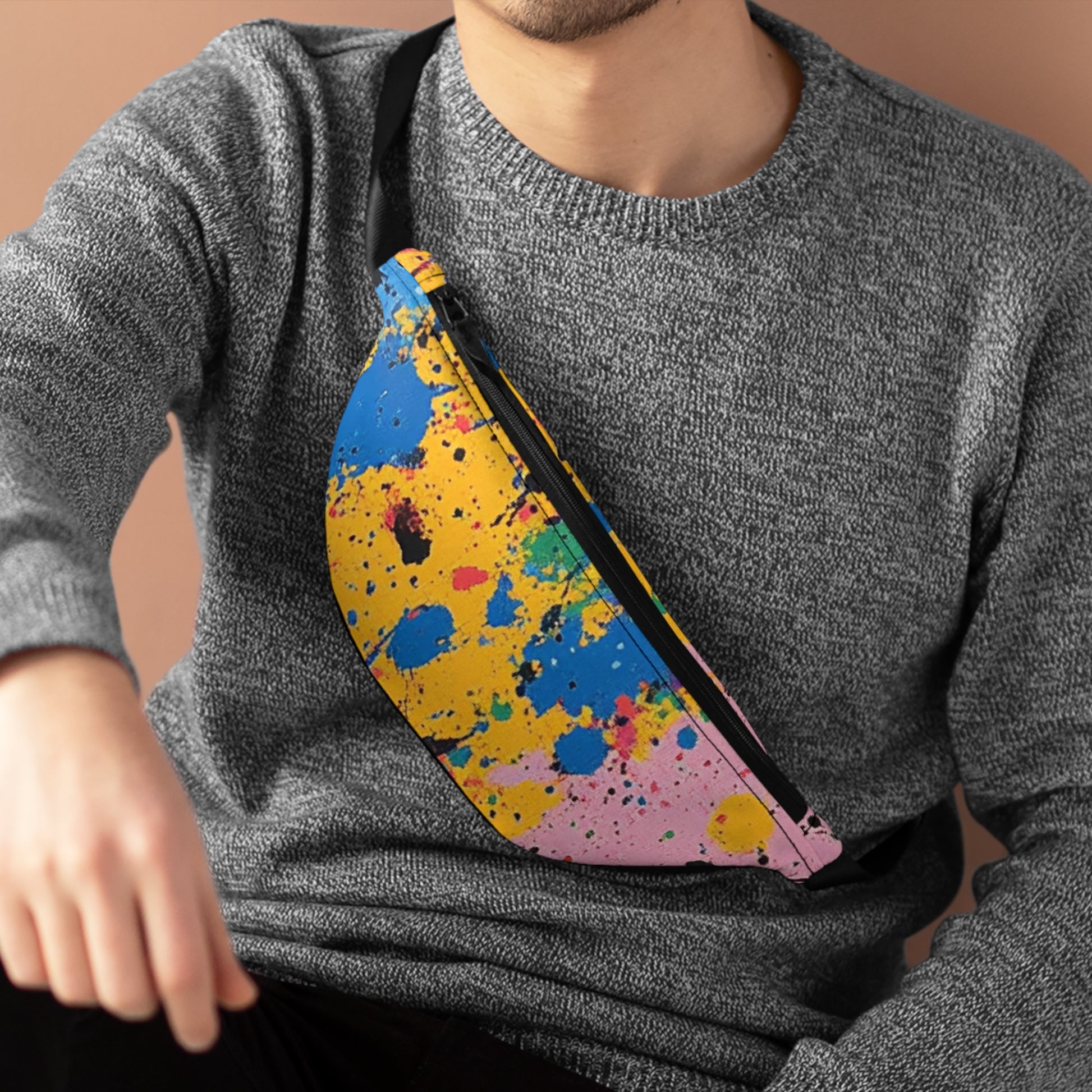 The Colors Of Paint Splatter Fanny Pack, Artsulli - Art is Long, Life is Short, Bags, , , , , , , 