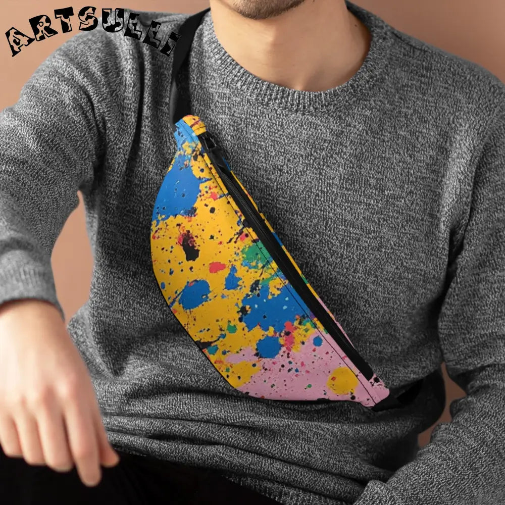 JAKKOUTTHEBXX The Colors Of Paint Splatter Fanny Pack JAKKOUTTHEBXX