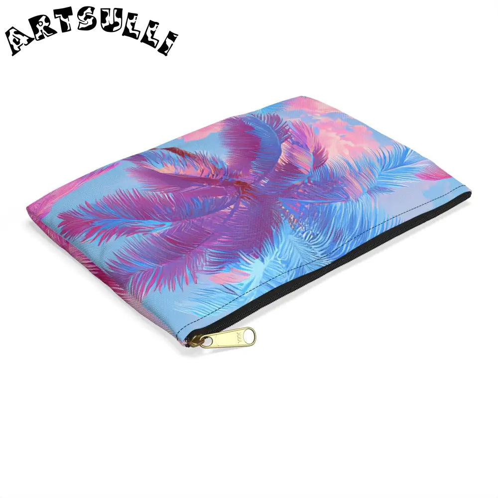 JAKKOUTTHEBXX Ethereal Pastel Palms Accessory Pouch JAKKOUTTHEBXX