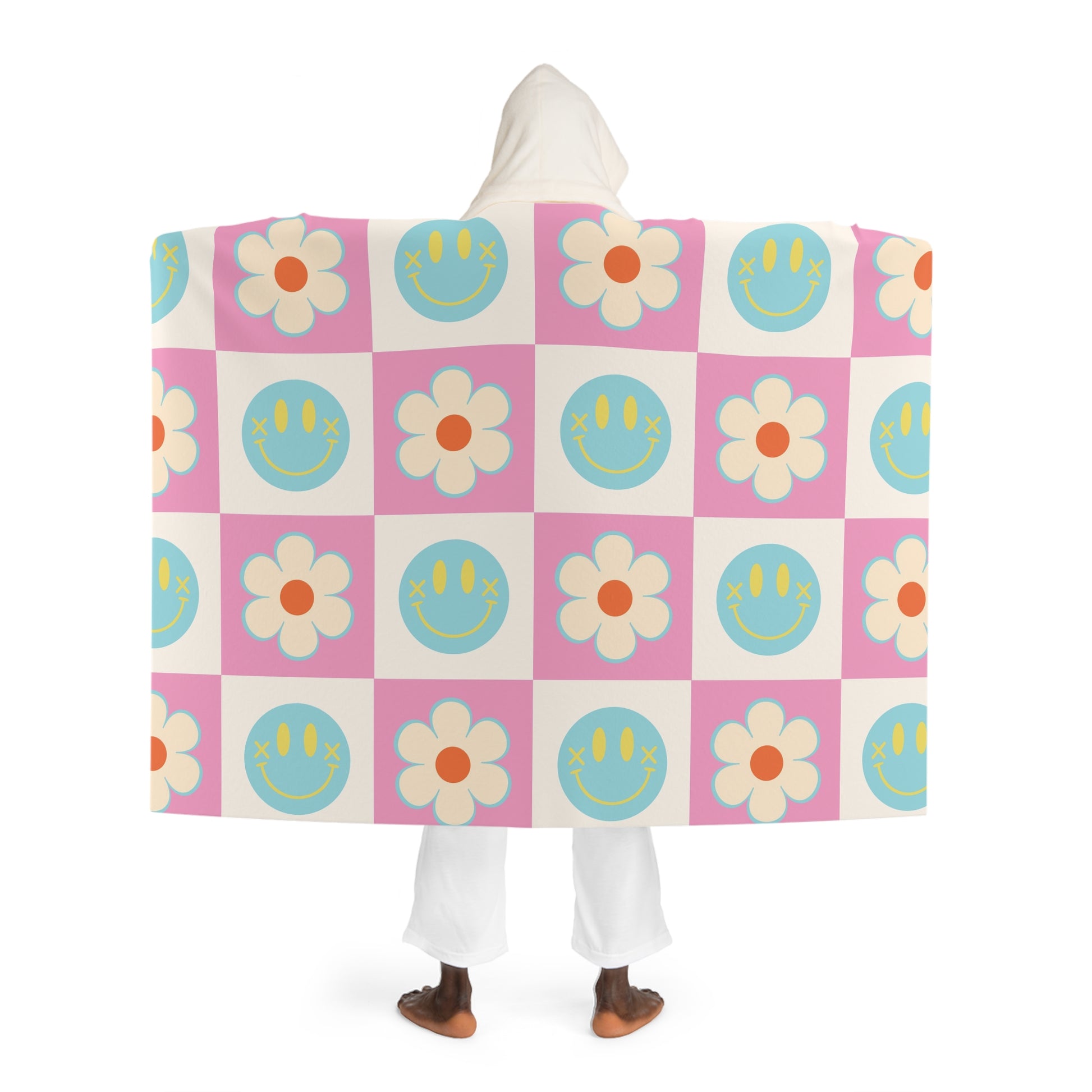 Madotsukis Grin Bloom II Hooded Sherpa Fleece Blanket, Artsulli - Art is Long, Life is Short, All Over Prints, , , , , , , 