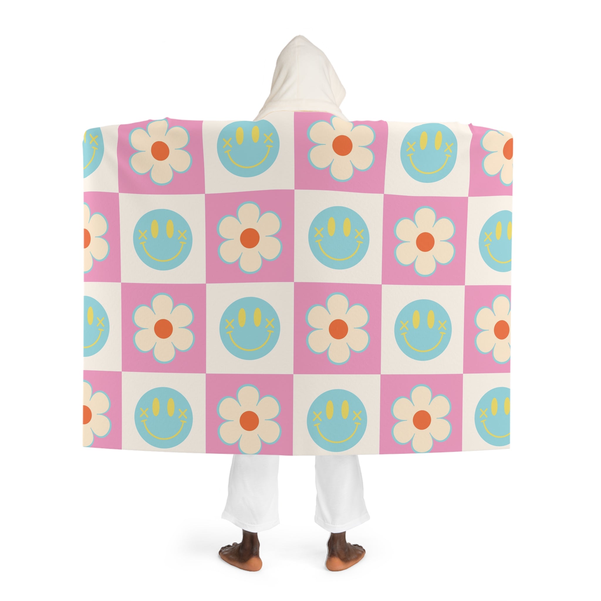 Madotsukis Grin Bloom II Hooded Sherpa Fleece Blanket, Artsulli - Art is Long, Life is Short, All Over Prints, , , , , , , 