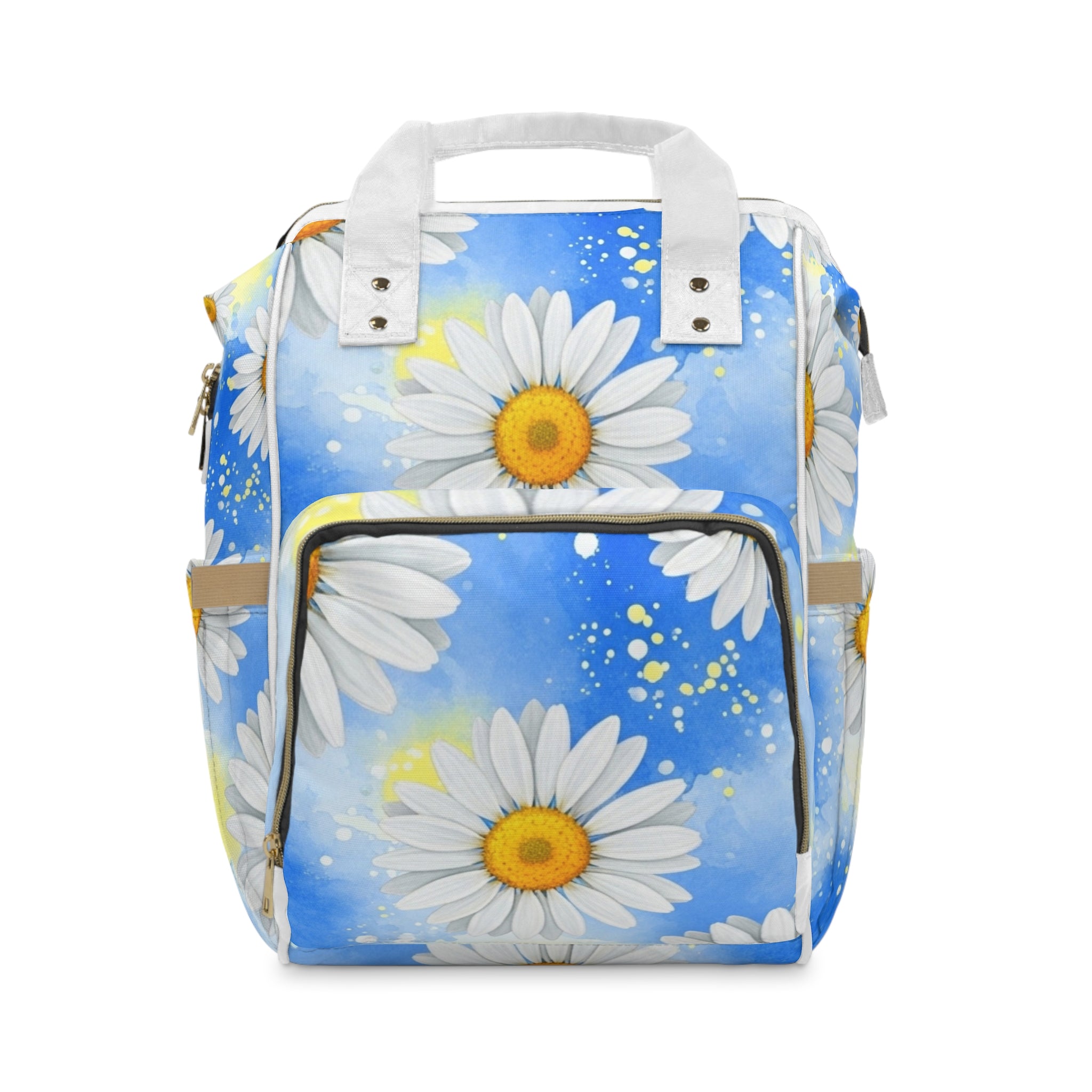 Daisies Multifunctional Diaper Backpack, Artsulli - Art is Long, Life is Short, Bags, Size, 15.0" × 10.8" × 6.7'', , , , , 24493114724457490304
