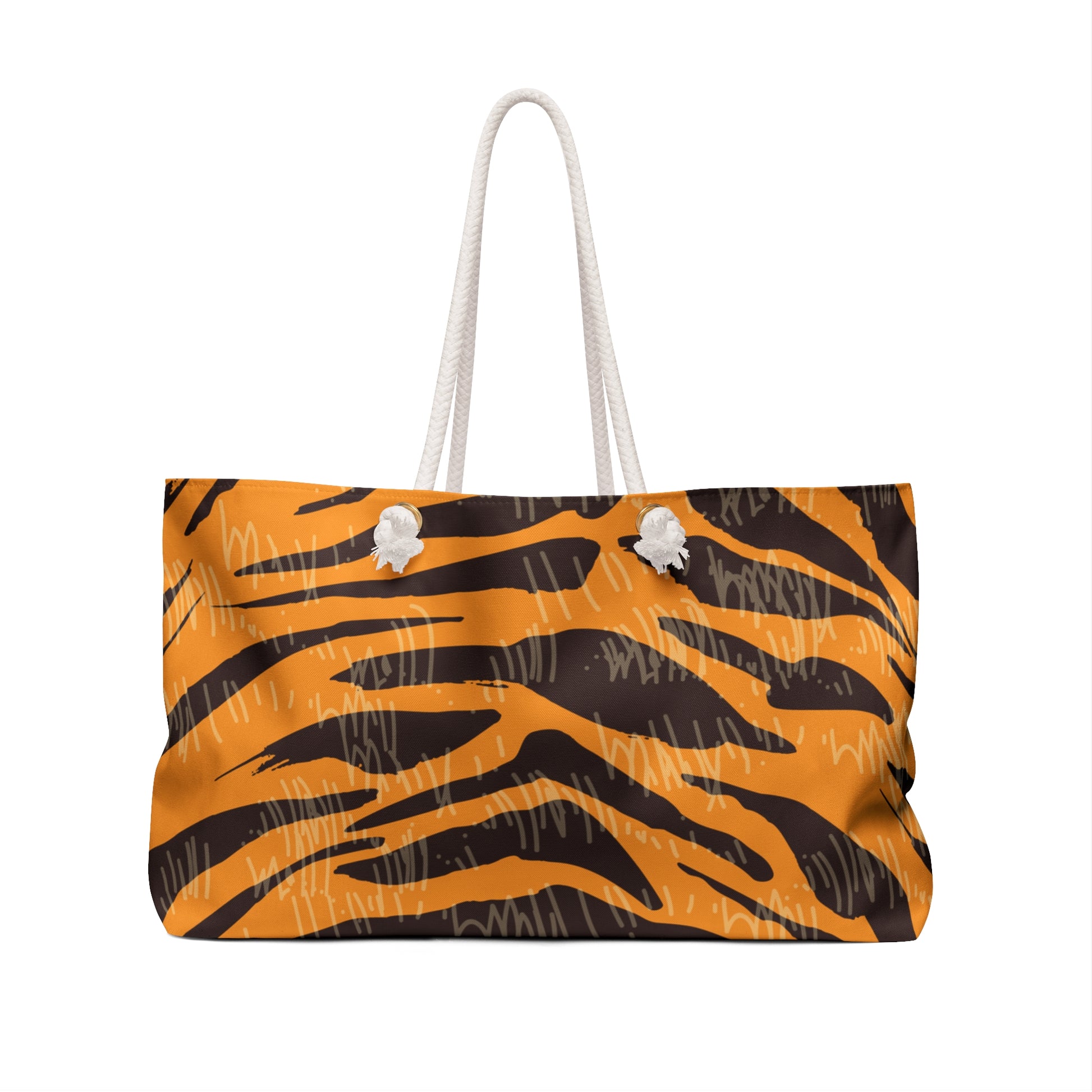Tiger Scratches Orange & Black Weekender Bag, Artsulli - Art is Long, Life is Short, Bags, , , , , , , 