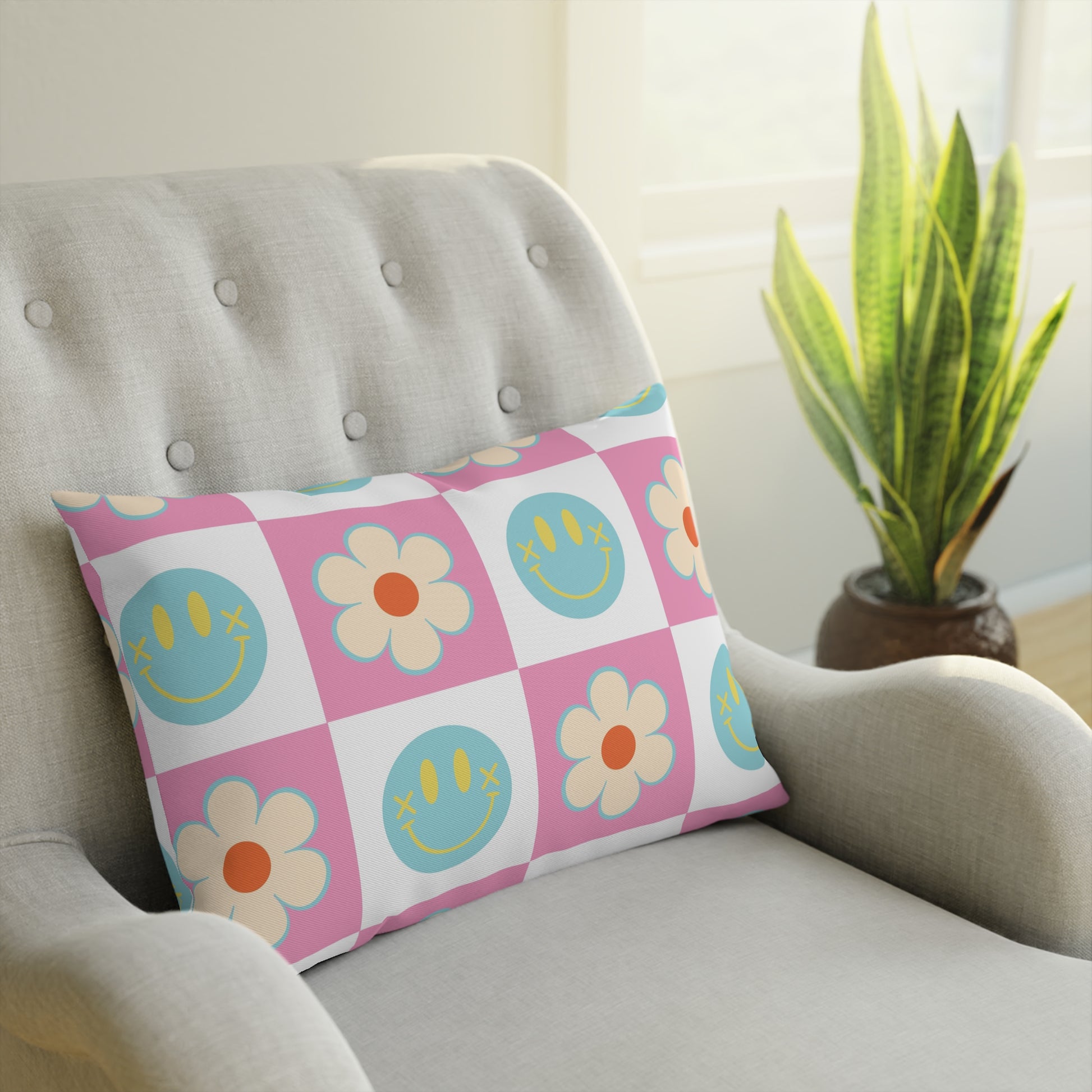 Madotsukis Grin Bloom II Cushion, Artsulli - Art is Long, Life is Short, Home Decor, , , , , , , 