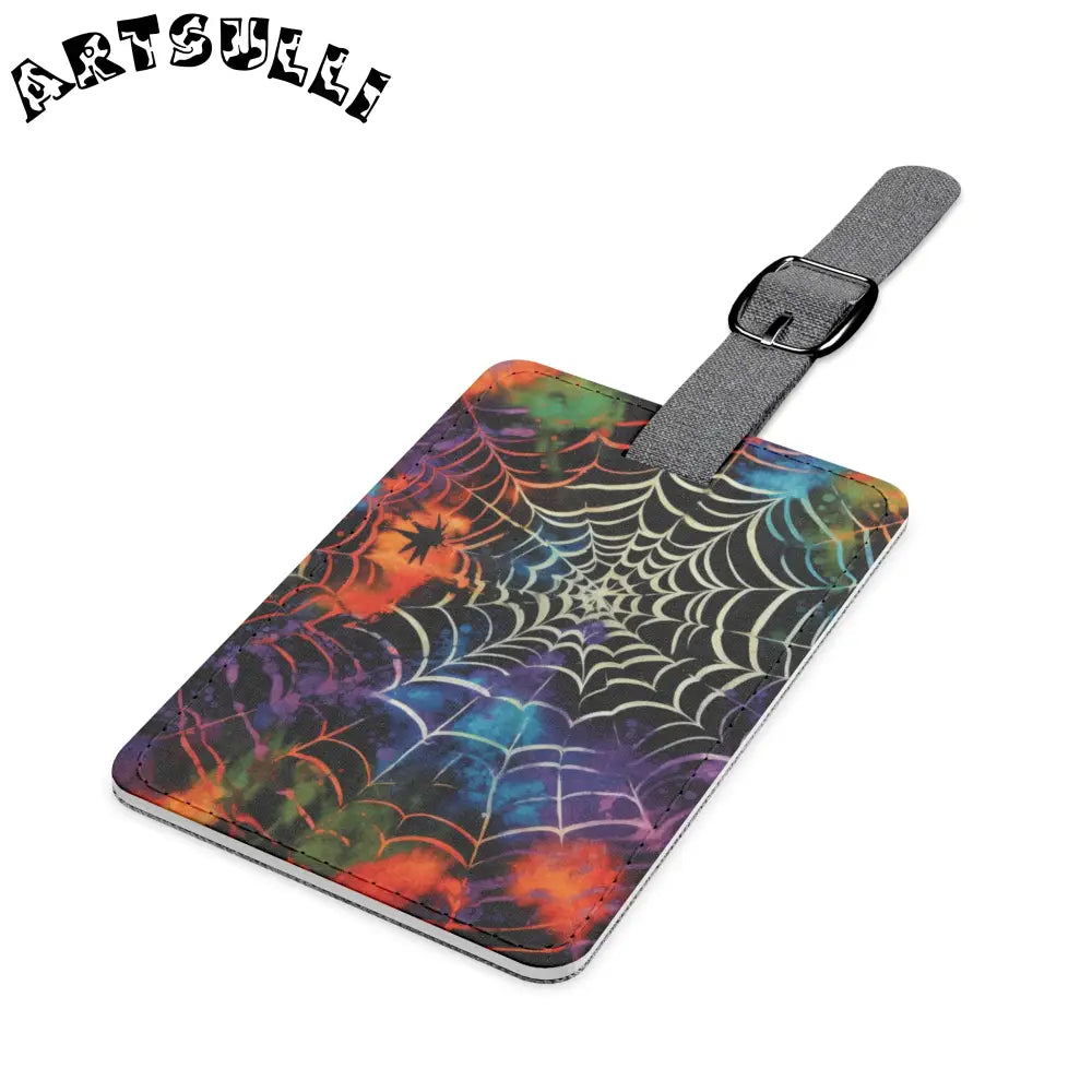 JAKKOUTTHEBXX Spiderweb Gray Canvas Buckle Luggage Tag 2025