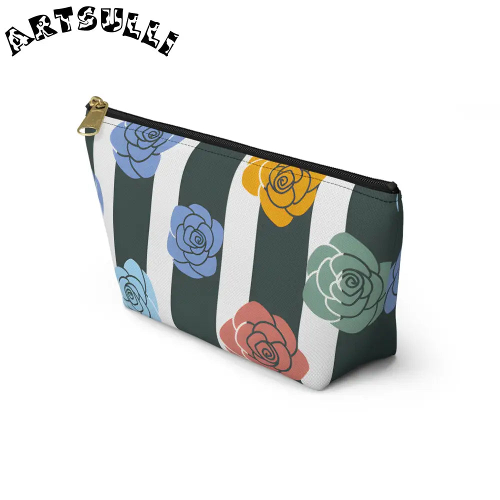 JAKKOUTTHEBXX Stripes x Roses II Black and White Accessory Pouch w
