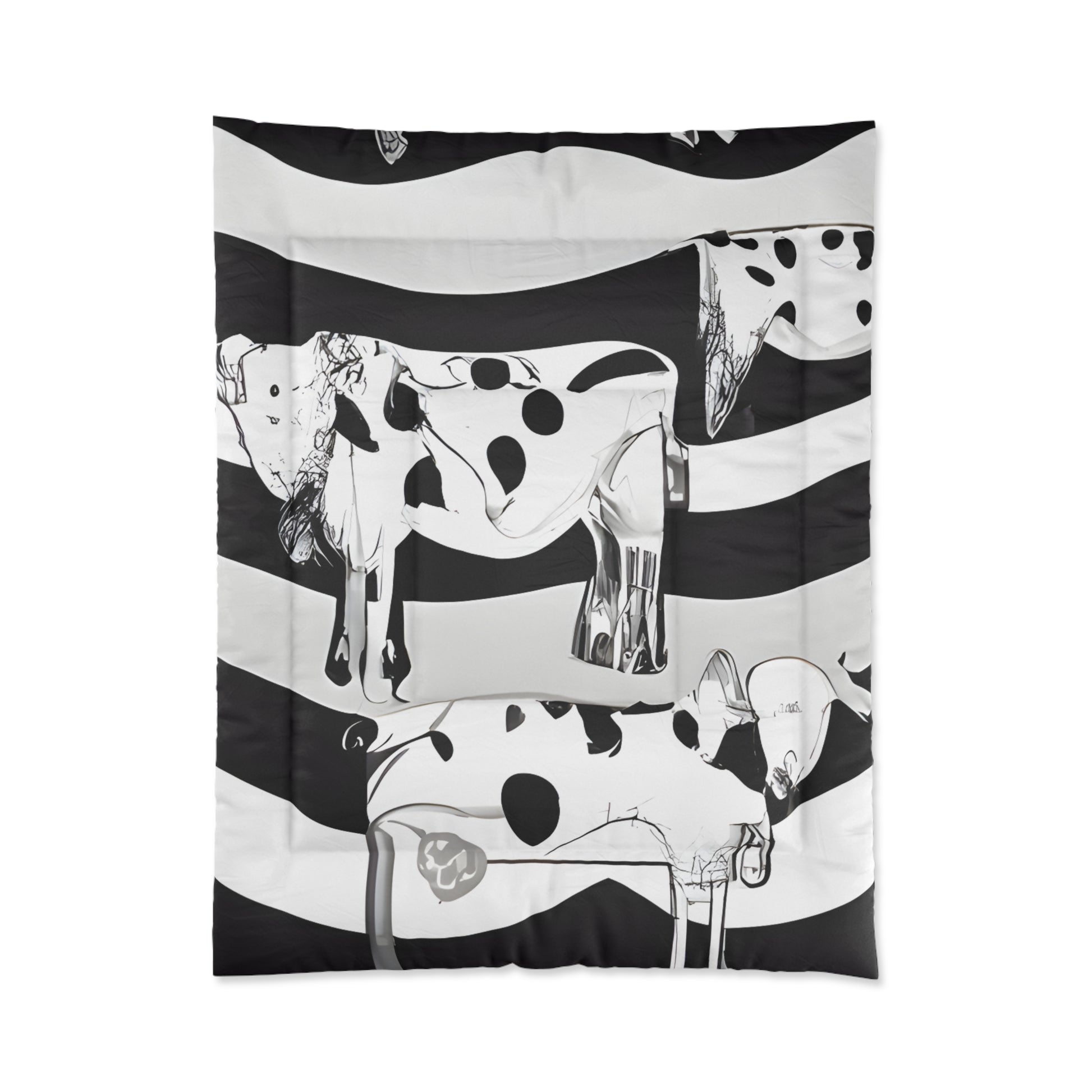 Cruellas Cattle Line Comforter, Artsulli - Art is Long, Life is Short, Home Decor, Size, 68" × 88", , , , , 36640582673126