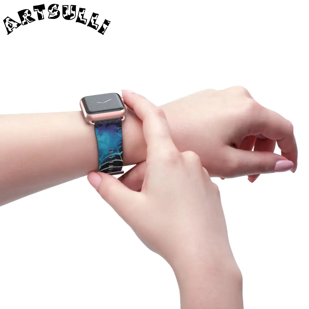 JAKKOUTTHEBXX Spider Web Faux Leather Watch Band 2025