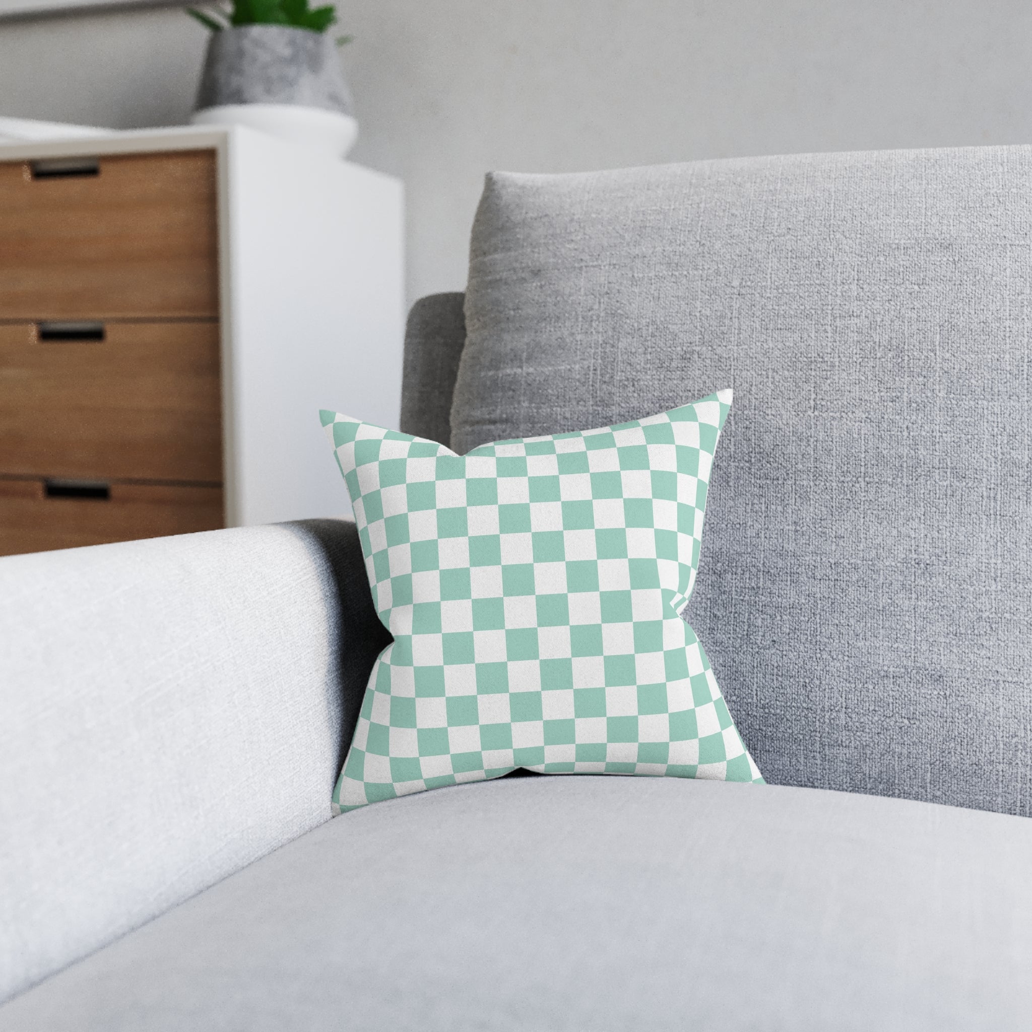 Chessboard II Pink and Brown Square Pillow, Artsulli - Art is Long, Life is Short, Home Decor, , , , , , , 