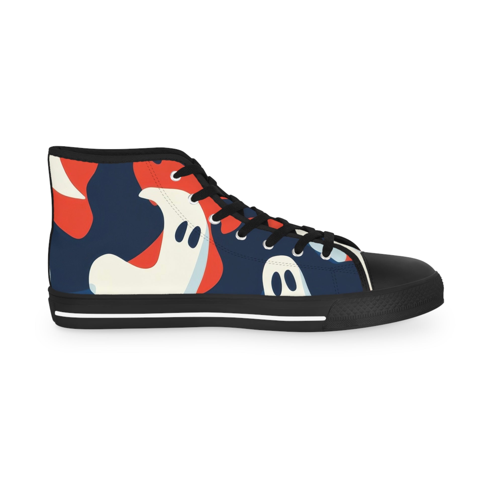 Camo Ghosts Men's High Top Sneakers, Artsulli - Art is Long, Life is Short, Shoes, , , , , , , 