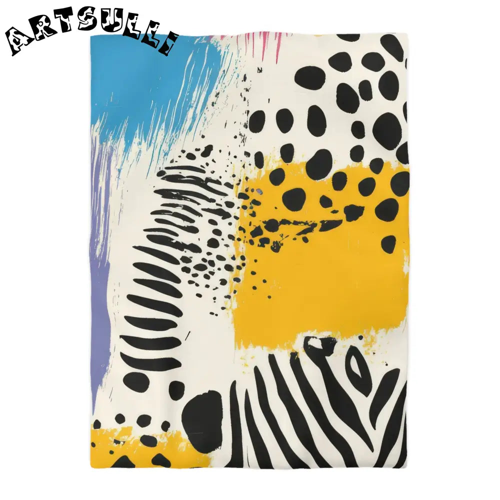 JAKKOUTTHEBXX Rae Zebra Rhapsody Microfiber Duvet Cover