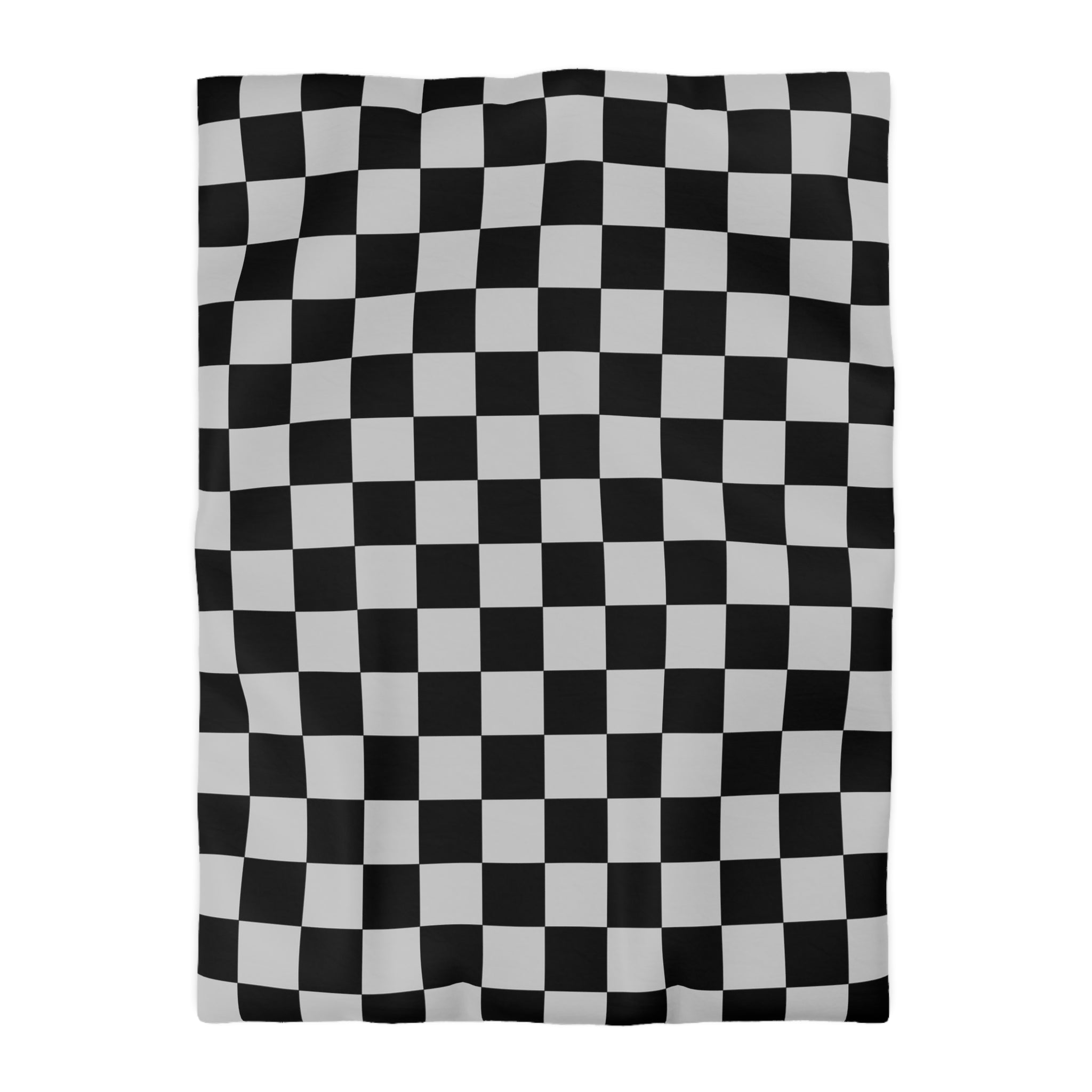 Checkerboard Dada Black and Light Gray Microfiber Duvet Cover, Artsulli - Art is Long, Life is Short, Home Decor, Size, Twin XL, Color, White, , , 26062565696551539184