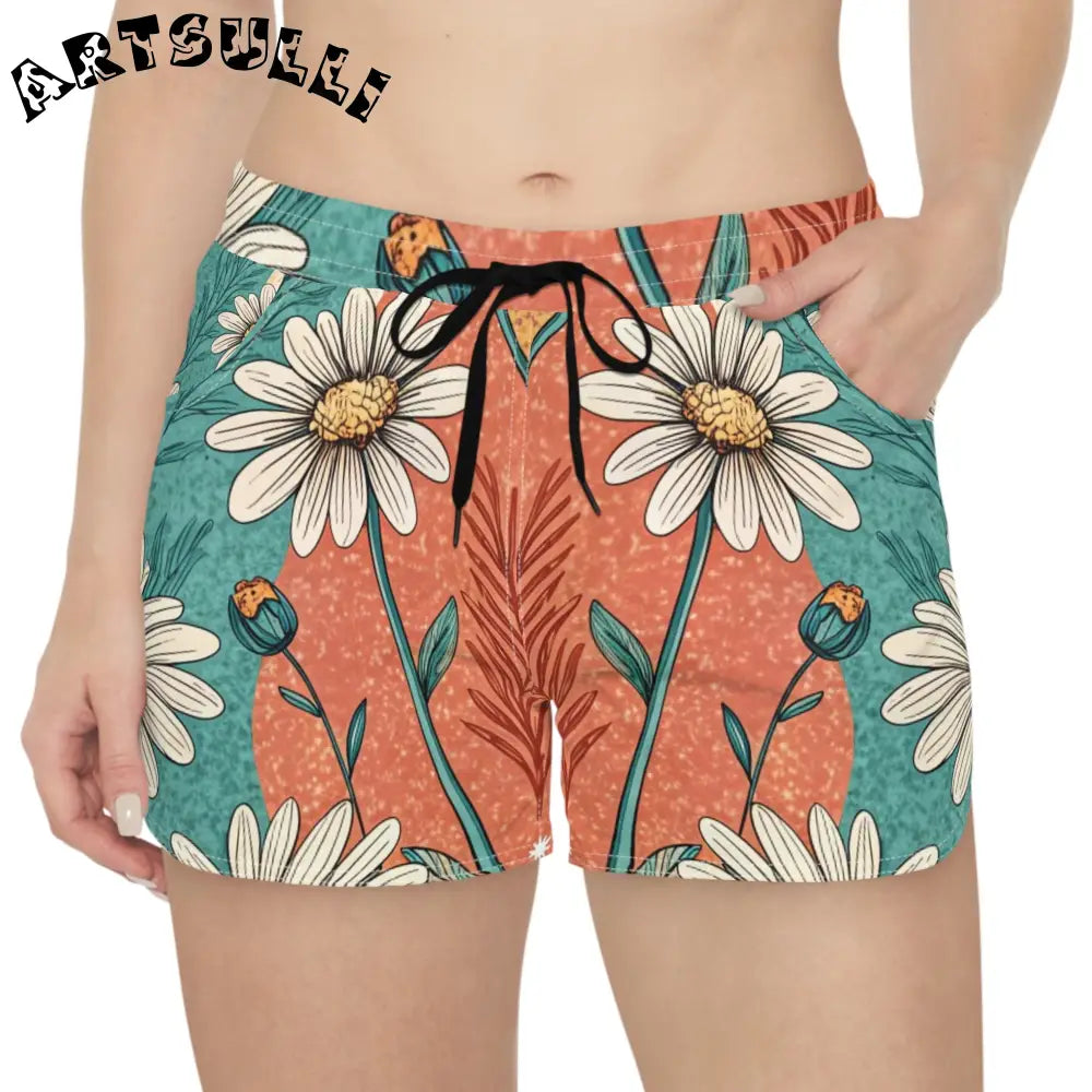 JAKKOUTTHEBXX Retro Daisy Dream Women’s Casual Shorts (AOP)