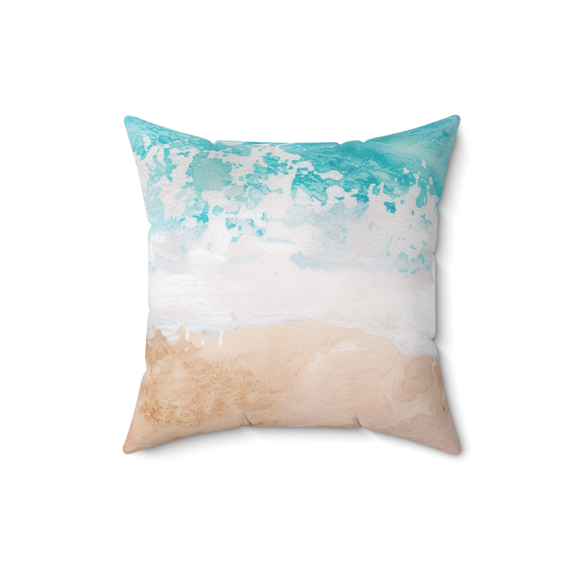 Seashore Spun Polyester Square Pillow, Artsulli - Art is Long, Life is Short, Home Decor, Size, 16" × 16", , , , , 16585384019849771621