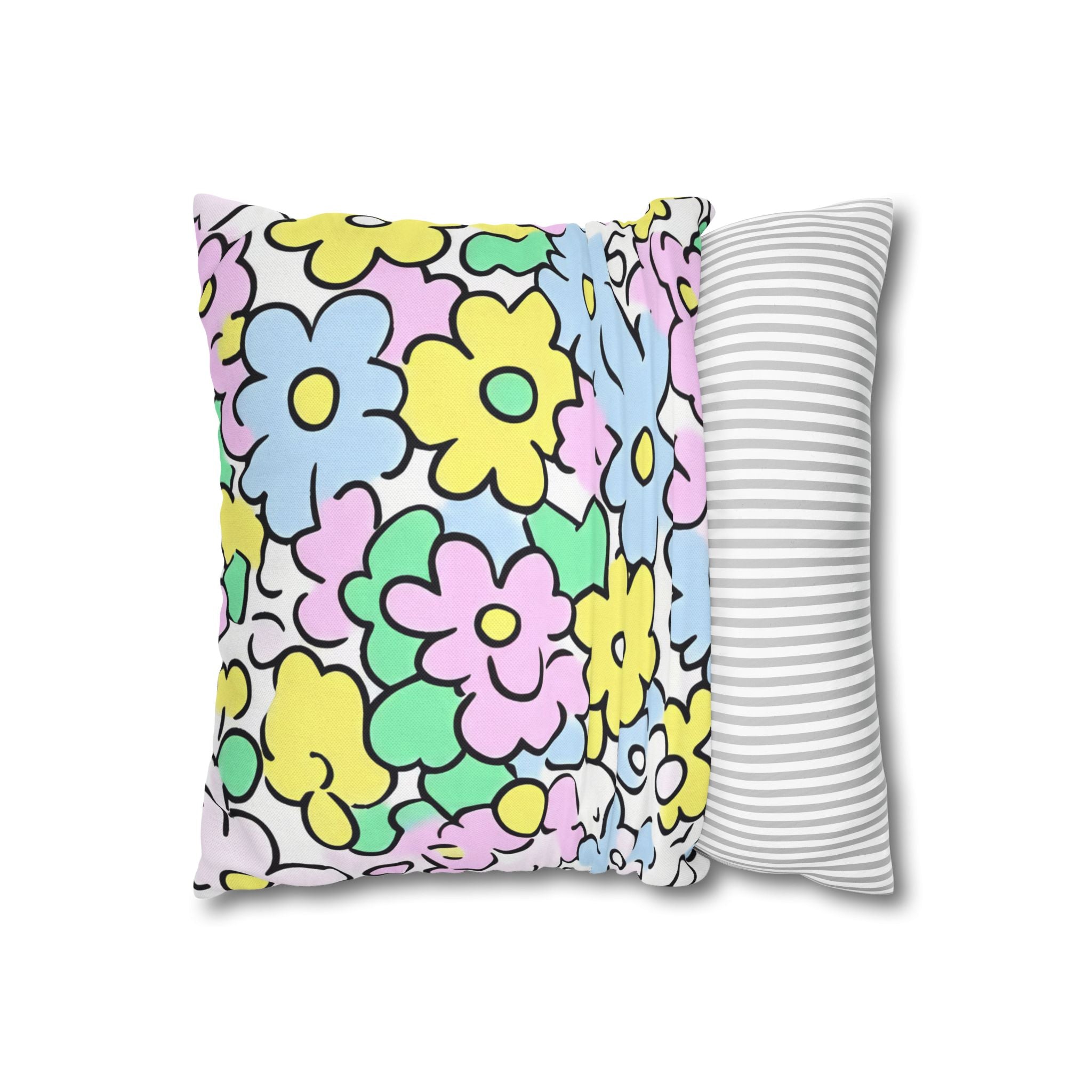 Spun Polyester Square Pillowcase
