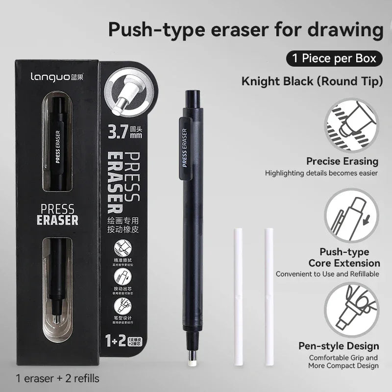 Buy The Best By Artsulli - Art is Long Life Short - Eraser Mechanical Rubber Refillable Pen Sketch Drawing Press Retractable Pencil