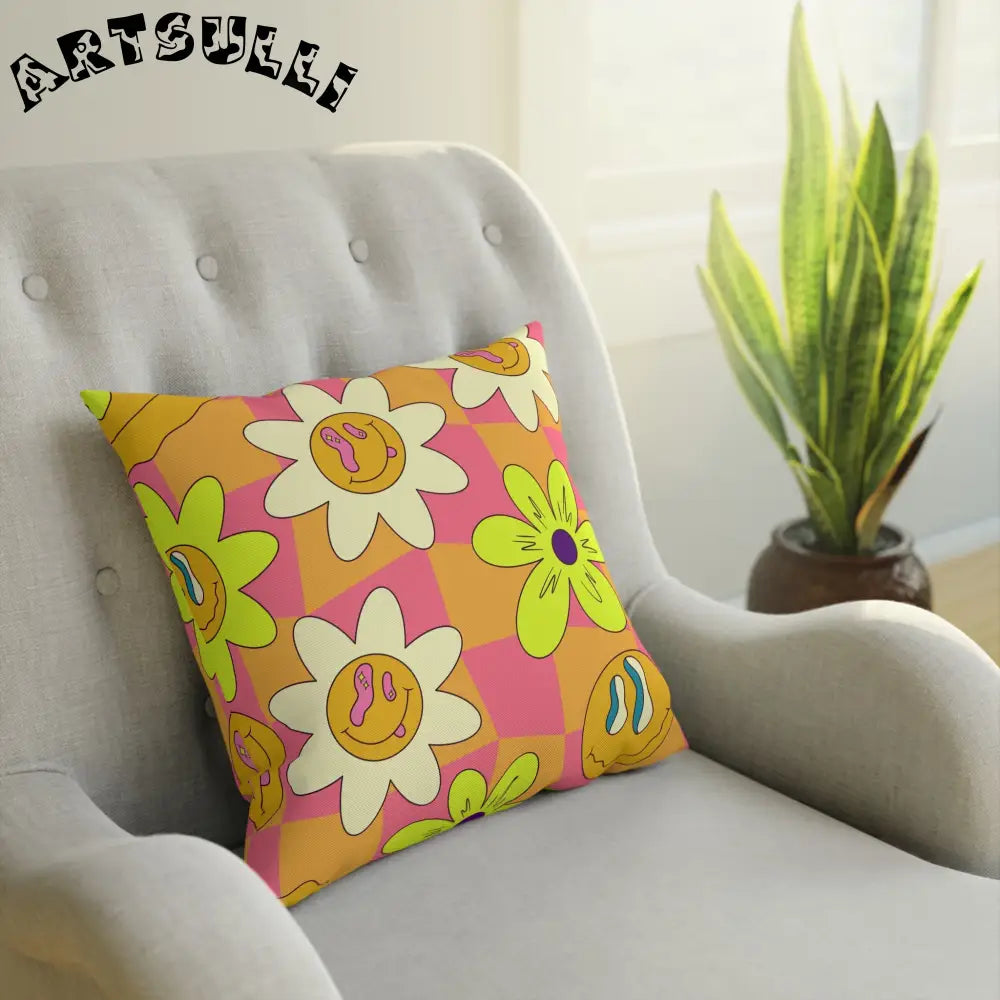 JAKKOUTTHEBXX Trippy Sour Face Rave Cushion JAKKOUTTHEBXX Artsulli