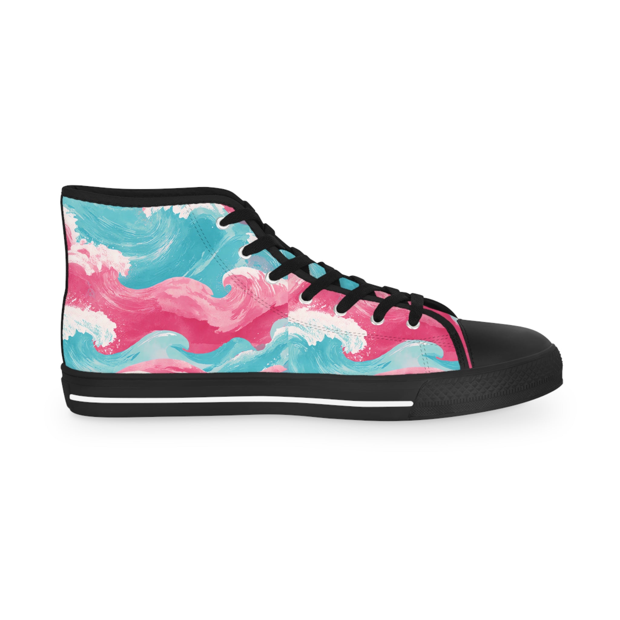 The Great Pastelwave II Men's High Top Sneakers, Artsulli - Art is Long, Life is Short, Shoes, , , , , , , 