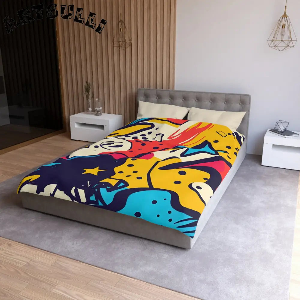 JAKKOUTTHEBXX Comic x Pop Art Microfiber Duvet Cover JAKKOUTTHEBXX