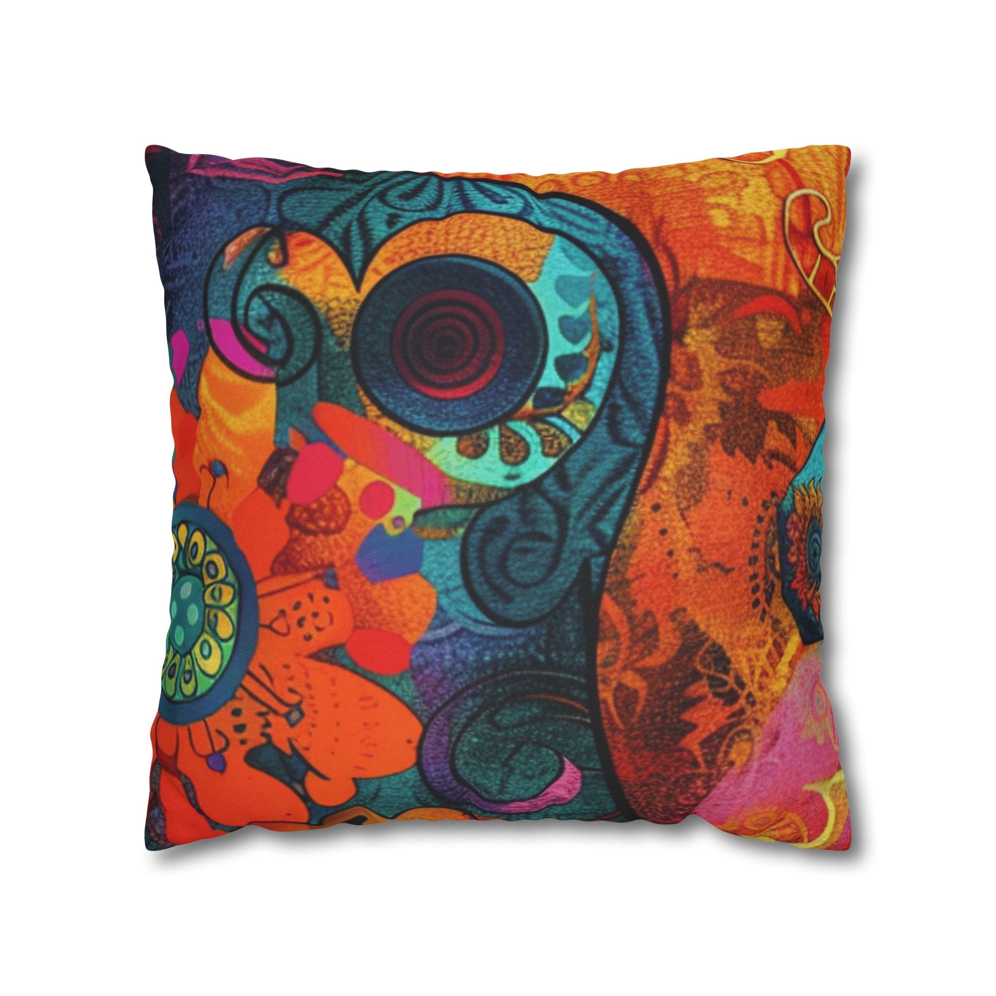 Spun Polyester Square Pillowcase