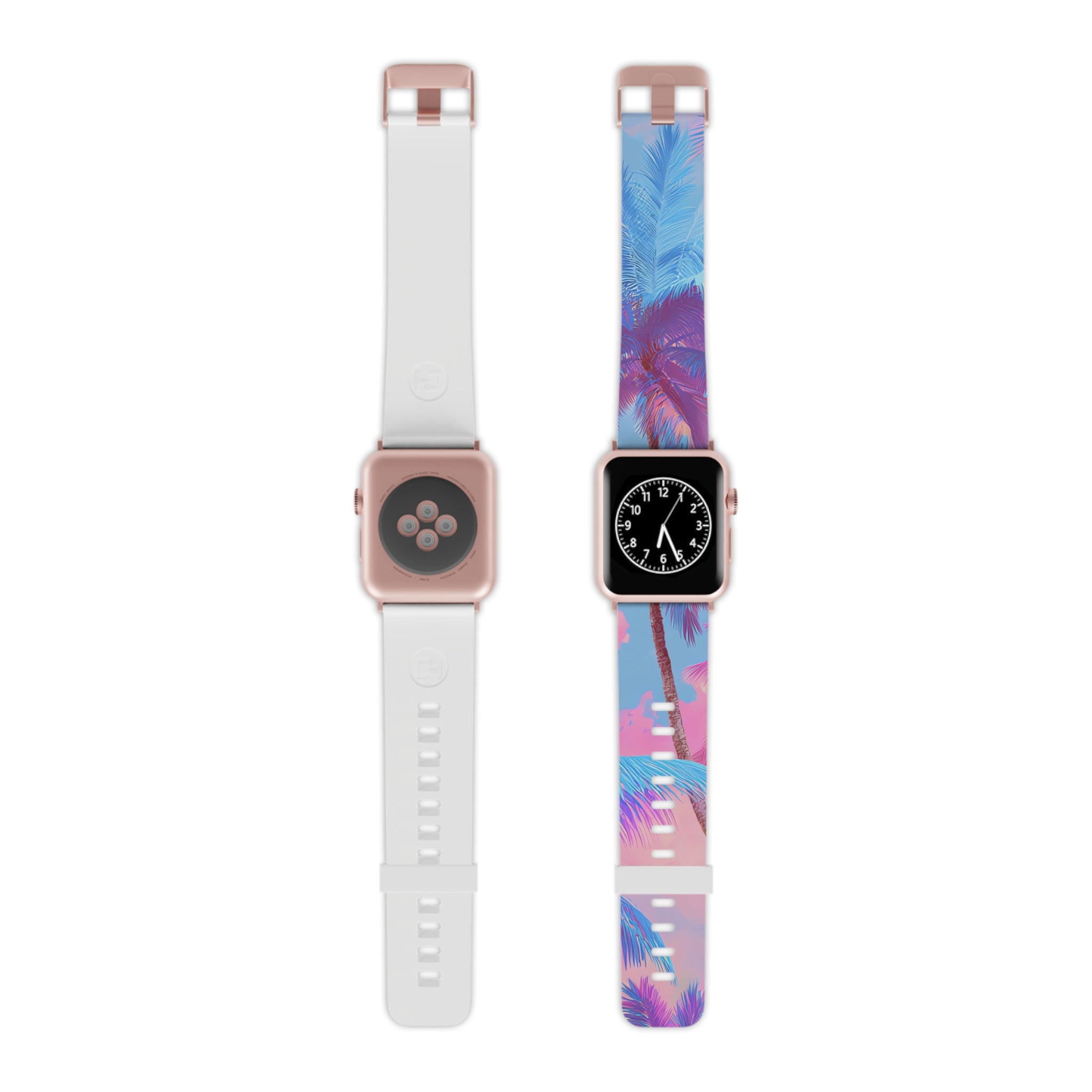 Ethereal Pastel Palms Watch Band for Apple Watch, Artsulli - Art is Long, Life is Short, Accessories, Size, 7.5'' × 0.75'' / 38 - 40 mm, Color, Rose Gold, , , 86241519217764663577